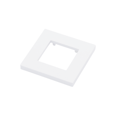 Embellecedor para Caja Europea / 84x84x8 mm / ABS Antimicrobiano / Blanco con Efecto de Contraste / Instalación sin Herramientas — IBERNEX · SKU NX0068/EU