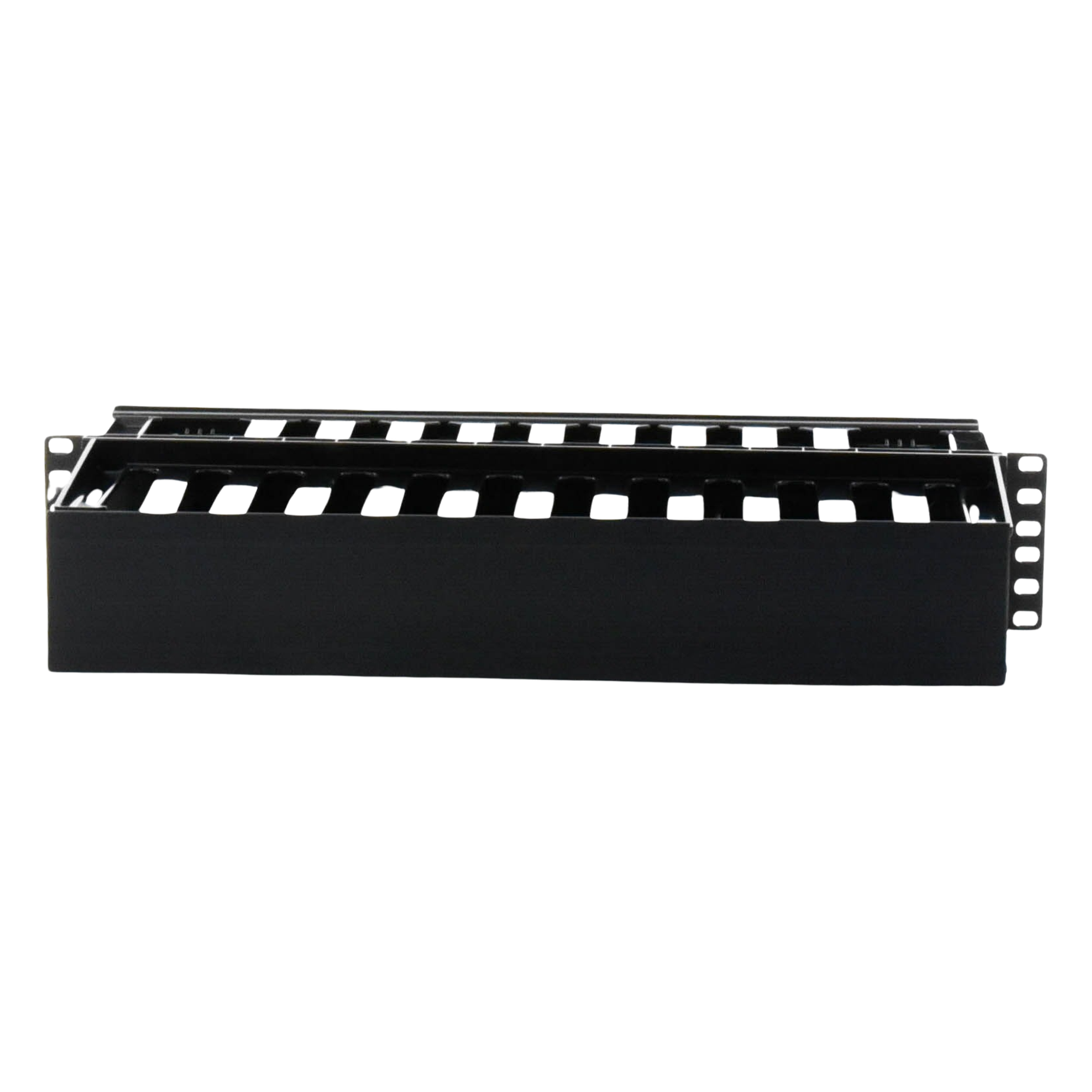 Organizador de Cables Horizontal / Doble Frontal y Posterior / 2UR / 19in / ABS