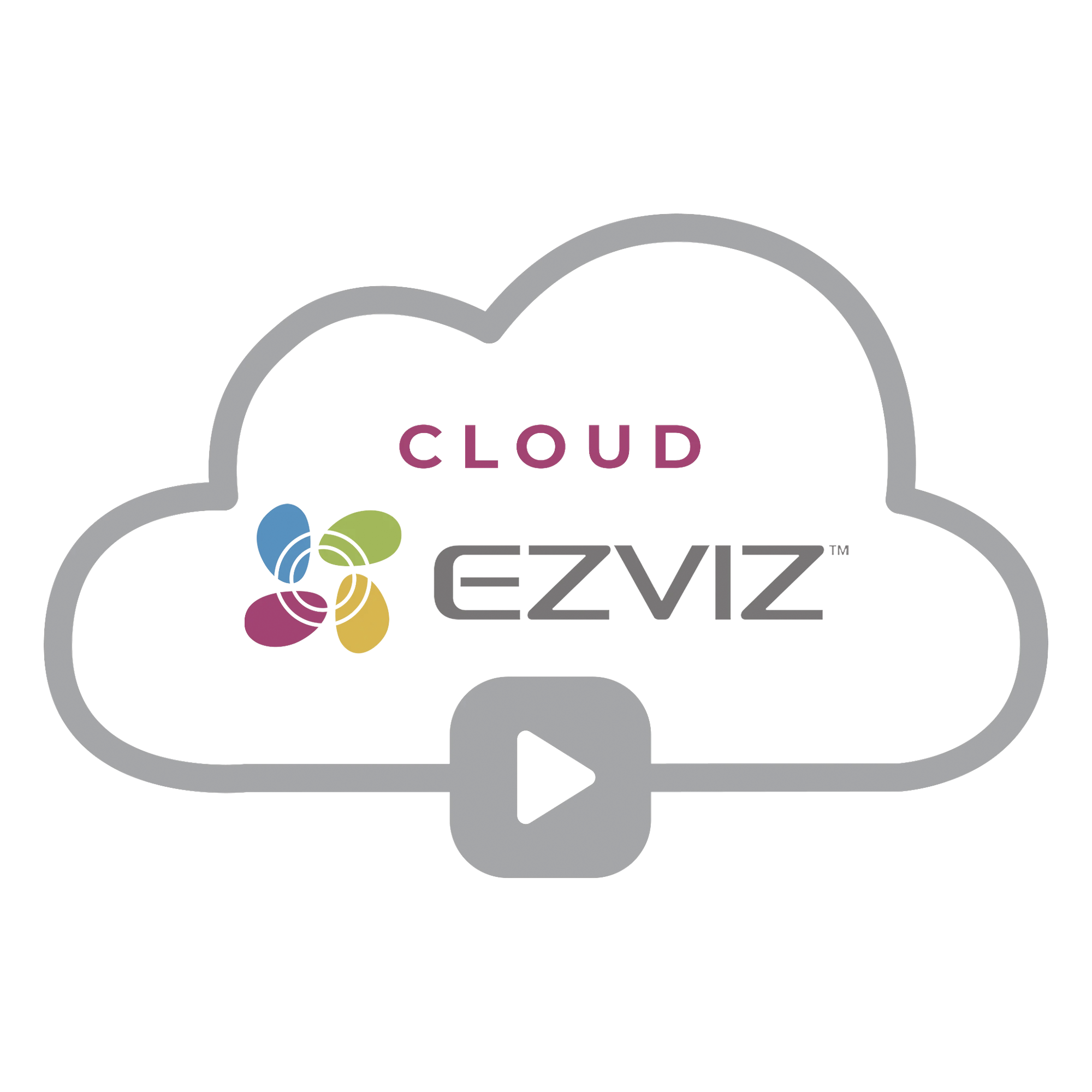 Licencia de Almacenamiento en Nube / 4 Cámaras / 30 Días de Retención / 1 Año / Grabación por Movimiento — EZVIZ · SKU EZCLOUD/4CAM/30A