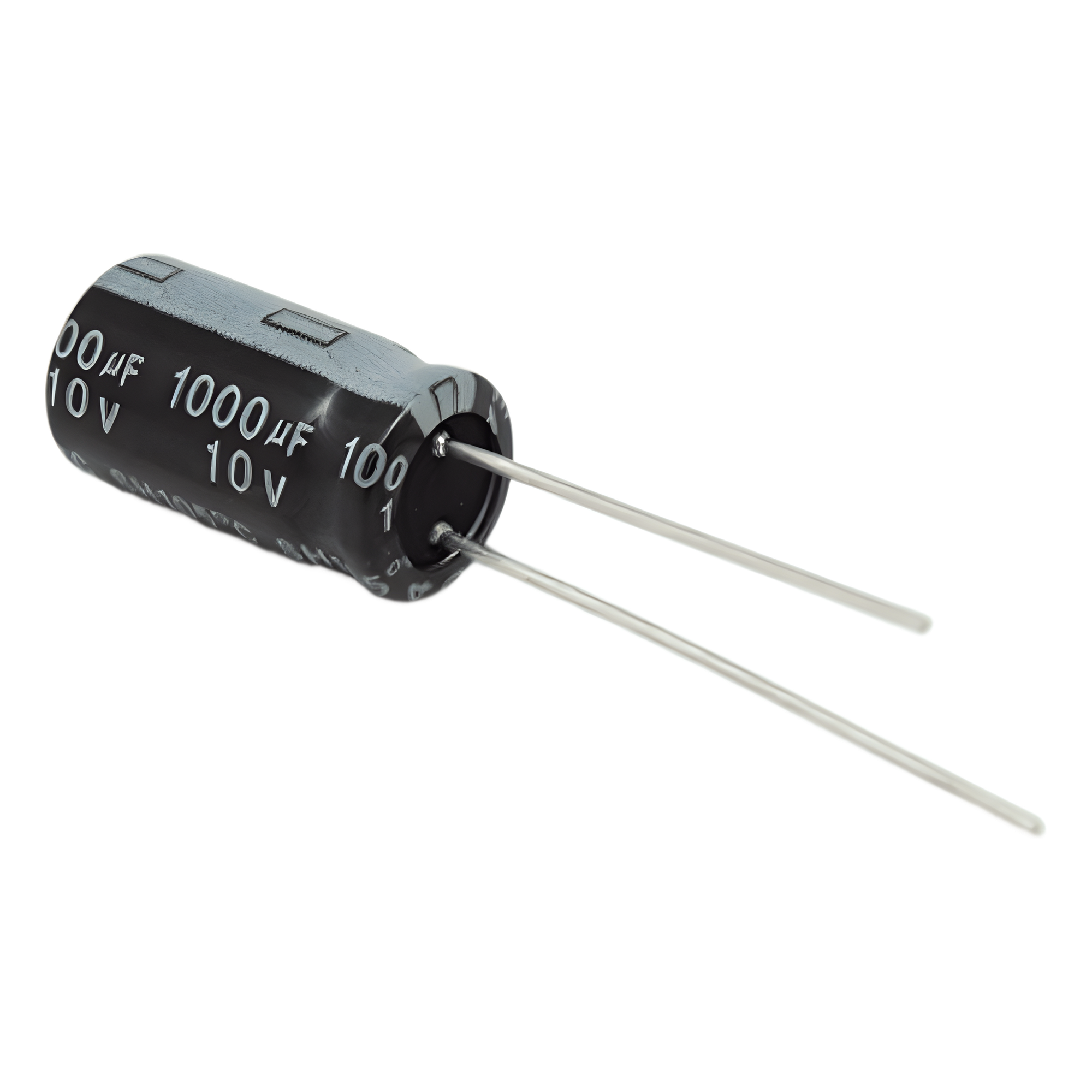 Capacitor Electrolítico Radial / 1000 µF / 10 V / Tolerancia ±20% / -40 °C a +85 °C — SYSCOM PARTS · SKU 1000M0010V