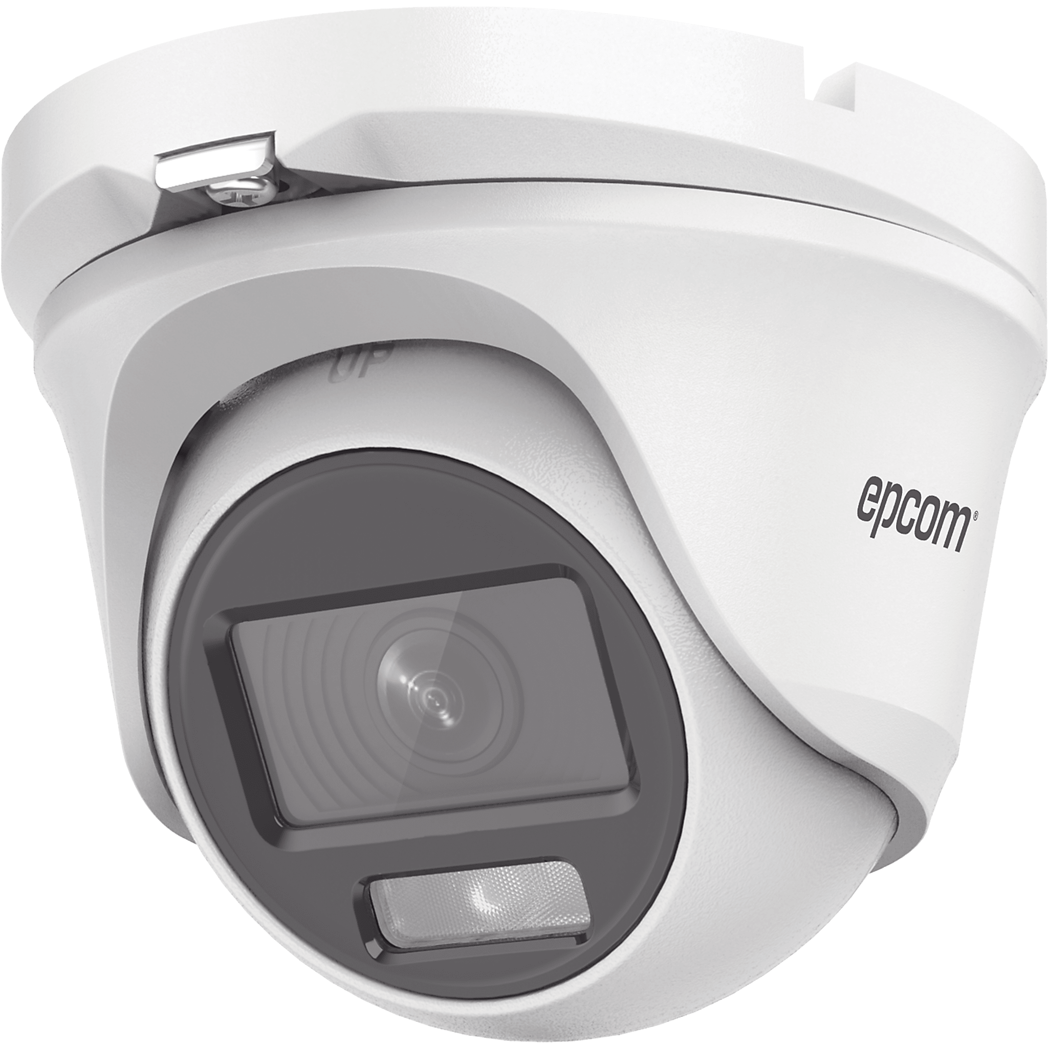 Cámara Eyeball TurboHD / 3K 2960x1665 / Lente 2.8 mm / ColorVu Luz Blanca 20 m (65.6 ft) / Audio por Coaxitron / IP66 / dWDR / 4 Tecnologías TVI-AHD-CVI-CVBS — EPCOM PROFESSIONAL · SKU E3K-TURBO-HC