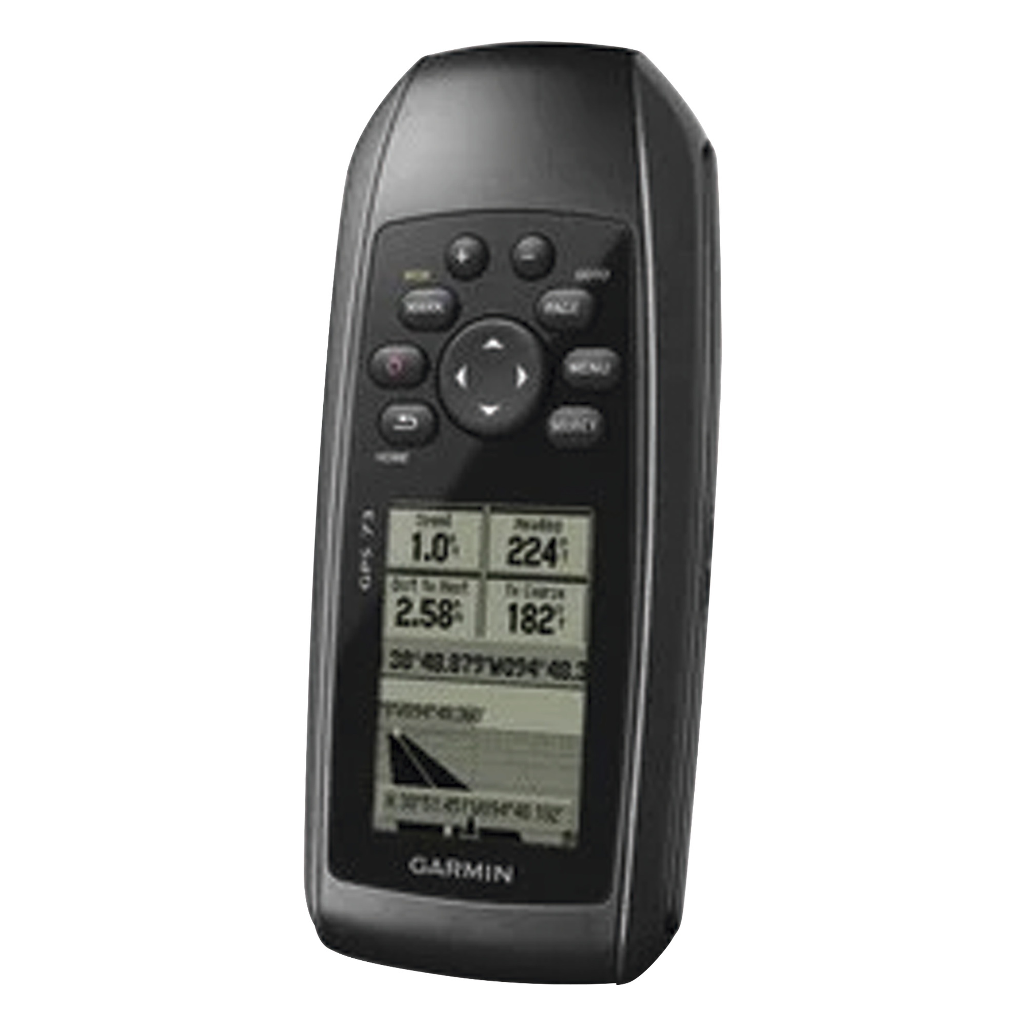 GPS Portátil / Pantalla LCD 4 Niveles de Gris / Resolución 128 x 160 Píxeles / Autonomía +18 Horas / IPX7 / 1000 Waypoints / 10000 Trackpoints / Receptor Alta Sensibilidad / Flotante