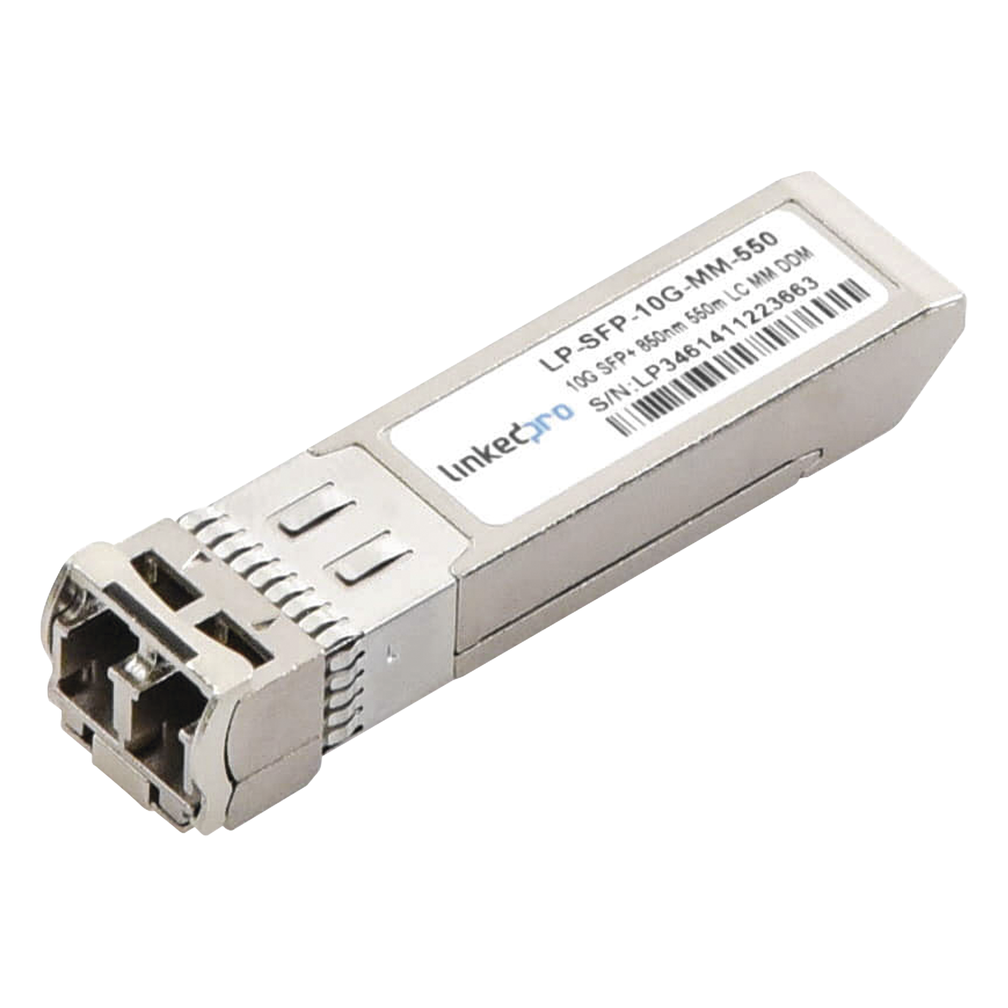 Transceptor Óptico SFP+ / Multimodo 850 nm / 10 Gbps / 10GBASE-SR / LC/UPC Dúplex / DDM / 550 m (1804.5 ft) — LINKEDPRO BY EPCOM · SKU LP-SFP-10G-MM-550
