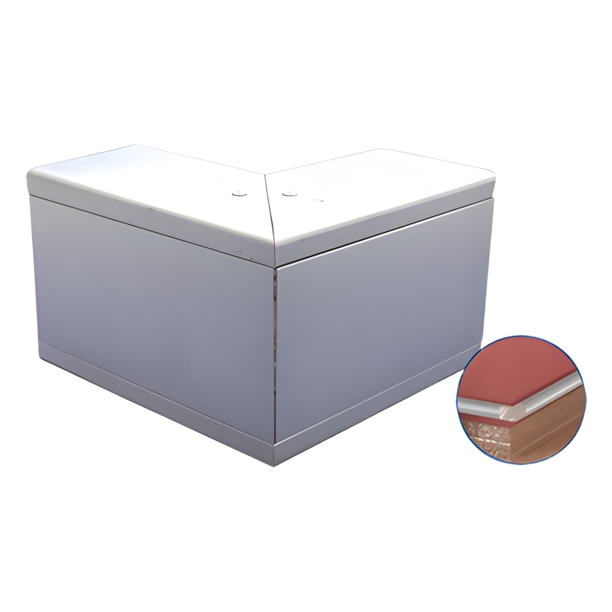 Esquinero exterior de aluminio / Canaleta INKA140 / 0.572 kg / -20°C a 120°C / Anodizado — THORSMAN · SKU INKA-140-EE