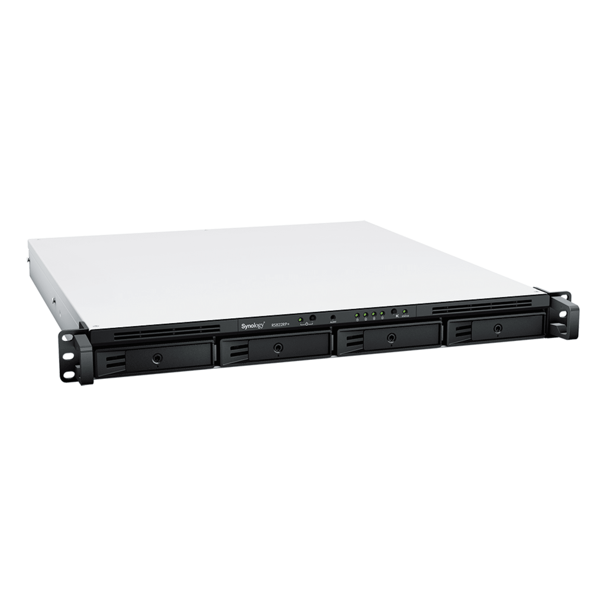 NAS RackStation RS822RP+ | 4 Bahías | 1U | AMD Ryzen V1500B | 32 GB DDR4 ECC | 4 Puertos 1GbE | Expansión PCIe | Compatibilidad con RAID | Caché SSD | Unidades de Energía Redundantes.