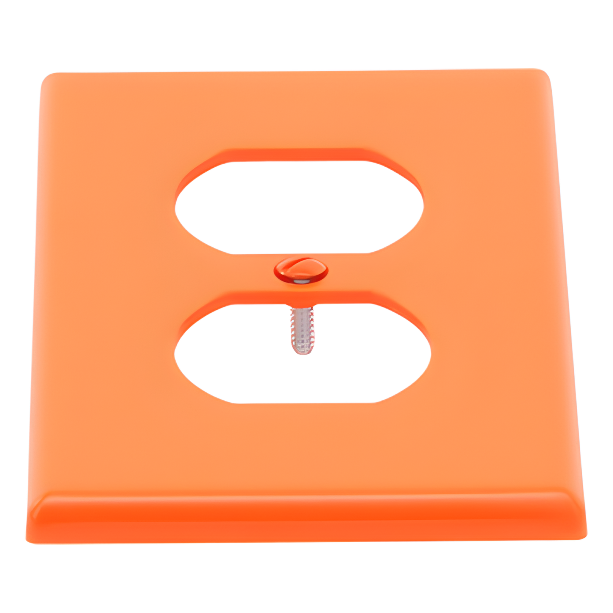 Tapa para Contacto Dúplex Color naranja.