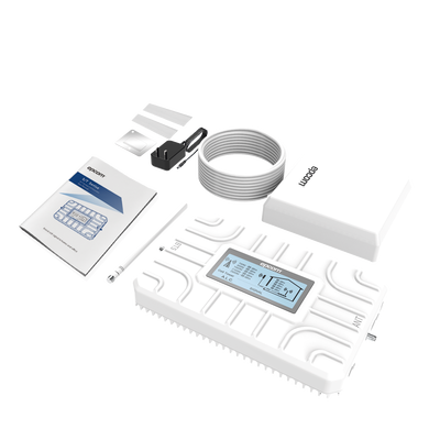 Amplificador de Señal Celular / 5 Bandas Simultáneas / 700-2600 MHz / Cobertura 150 m² / 70 dB Ganancia / 20 dBm Potencia / Plug-and-Play — EPCOM · SKU EP-5G-PBT