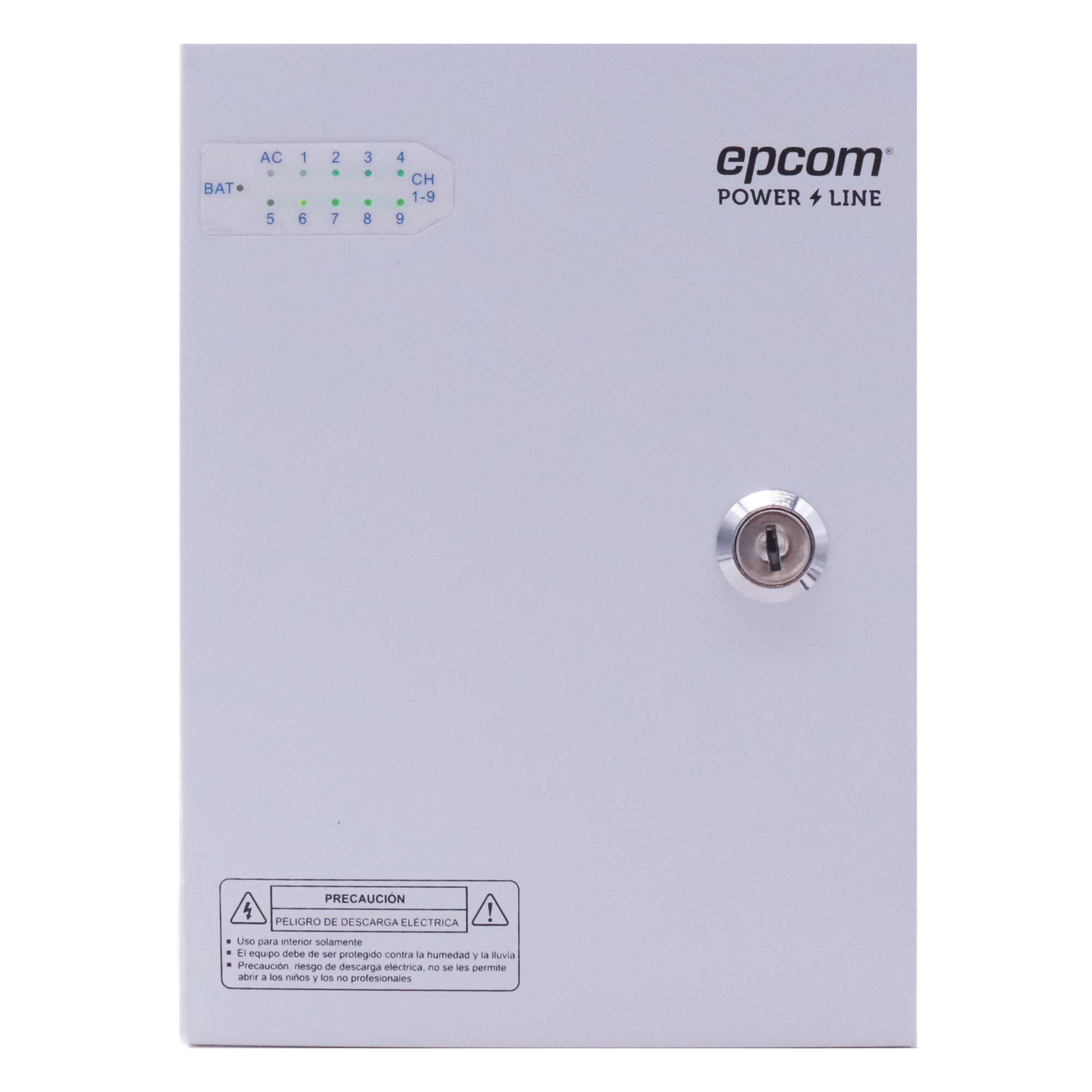 Fuente de Alimentación Profesional / 9 Canales / 16 A Total / 1.8 A por Canal / Voltaje Ajustable 11-15 VCC / 200 W / Operación -20°C a 70°C — EPCOM POWERLINE · SKU XP9DC16HD