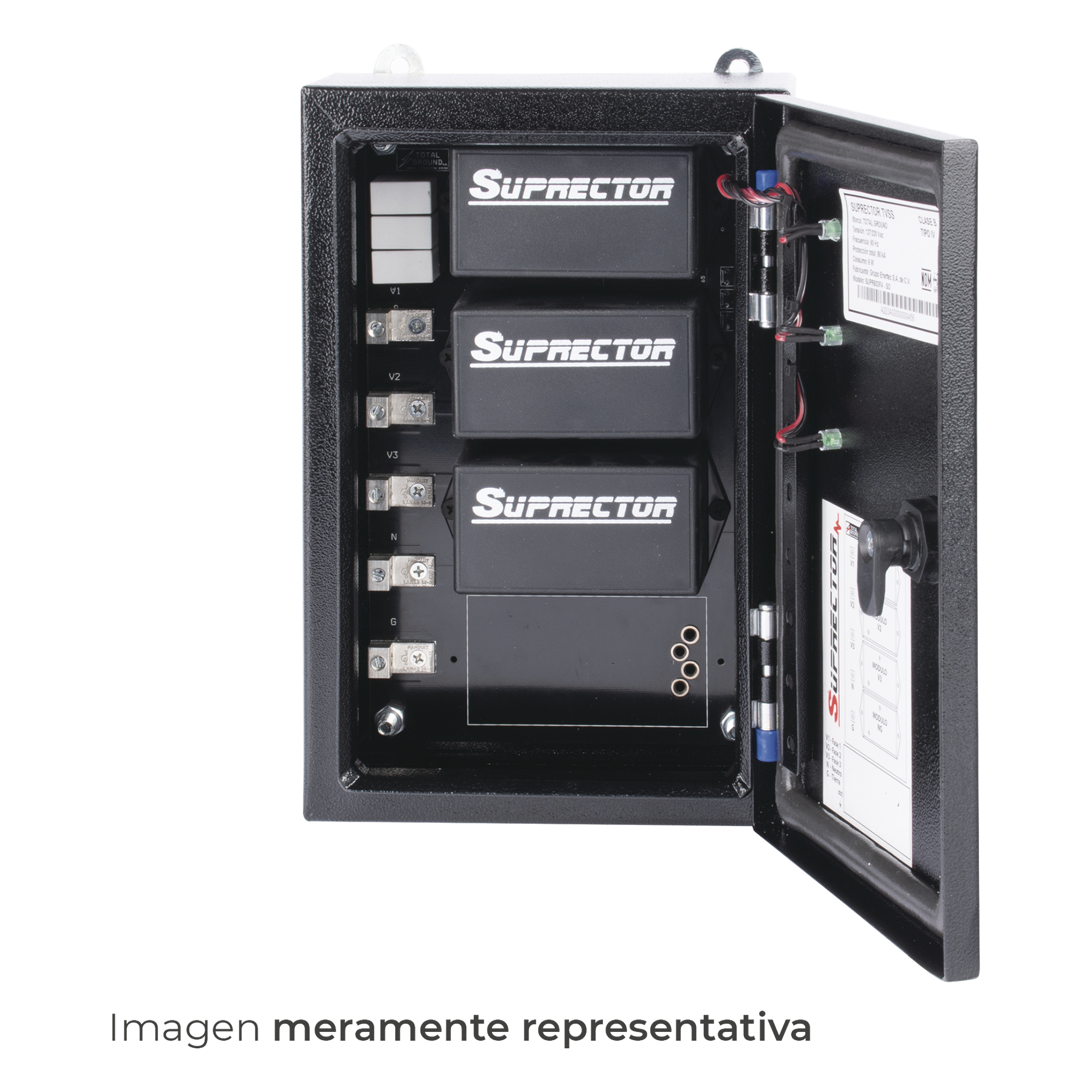 Supresor de Transientes Clase B / 3 Fases / 120 kA / 127/220 Vca / Gabinete NEMA 4
