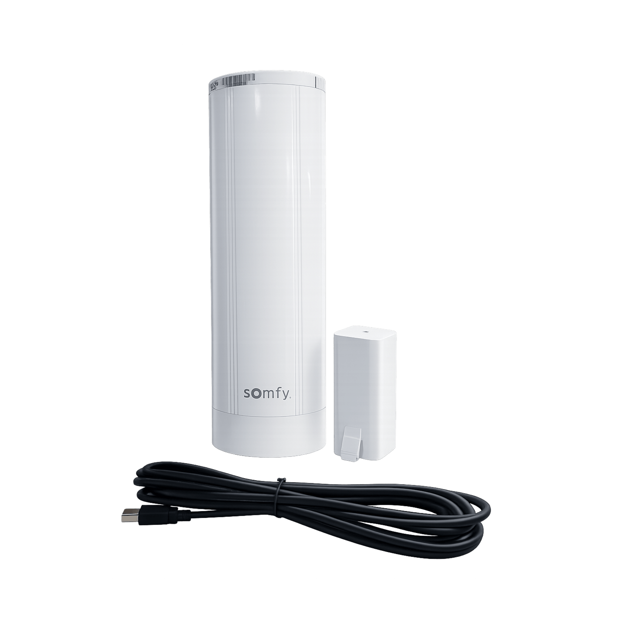 Motor para Cortinas / Batería Recargable 2000 mAh / Capacidad 35 kg / Control RTS 433.42 MHz / Alcance 200 m / Riel hasta 10 m (32.8 ft) / IP30 / Touch Motion — SOMFY · SKU MOVELITE35WF