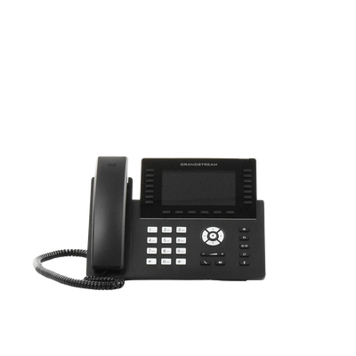 Teléfono IP Wi-Fi, Grado Operador, 14 líneas SIP con 6 cuentas, pantalla LCD  5", puertos Gigabit, Bluetooth, PoE, codec Opus, IPV4/IPV6 con gestión en la nube GDMS