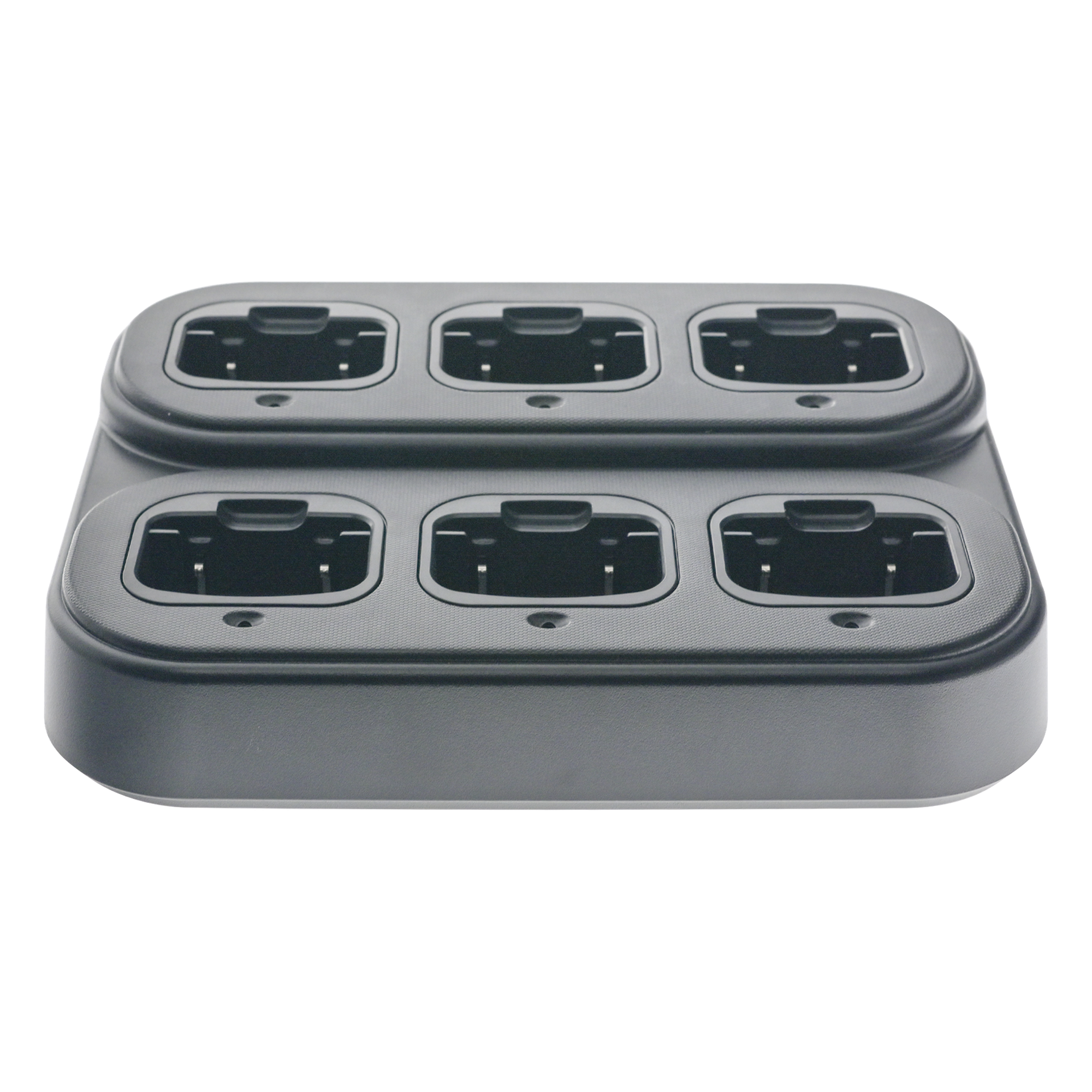 Cargador Múltiple / 6 Espacios / 110-220 VCA a 12 VCD / 0°C a 45°C / 0-95% RH — TXPRO · SKU TX680MULTCHRGR