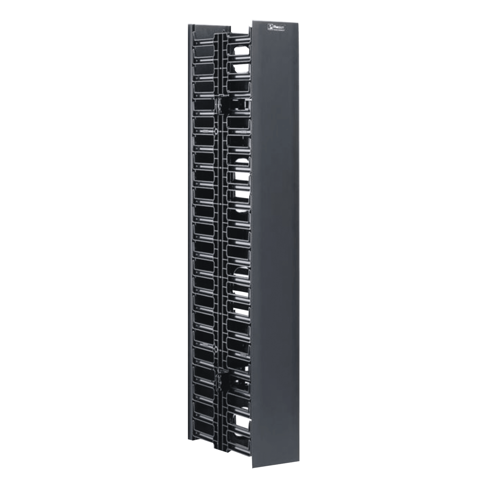 Organizador Vertical de Cables / Doble Cara / 45 RU / 5x12in / 4.9in Ancho / 6.9ft Altura / Negro — PANDUIT · SKU WMPV45E