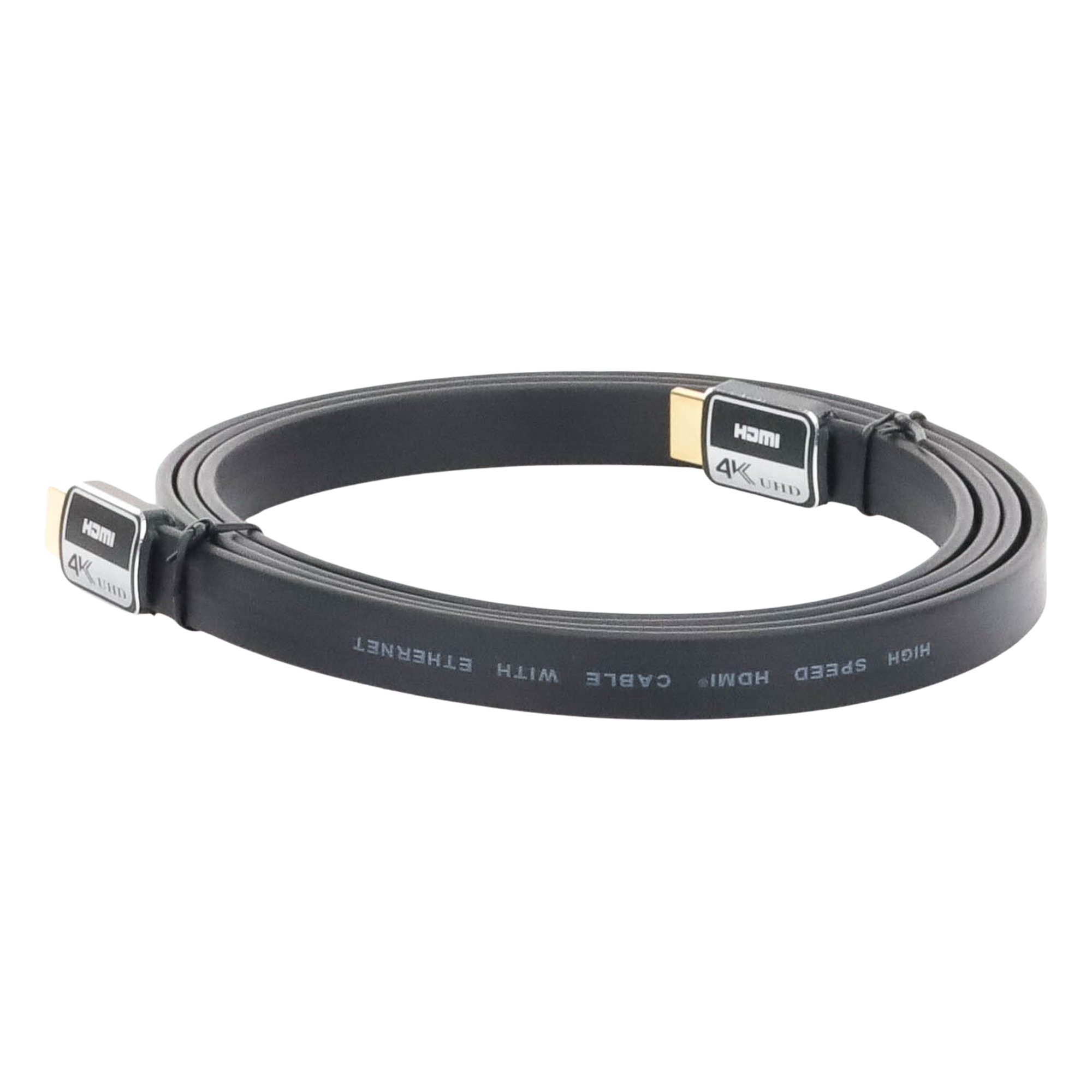 Cable HDMI Plano / 4K Ultra HD / 1.8 m (5.90 ft) / Conectores Oro 24K / Audio Dolby TrueHD / 120Hz-480Hz