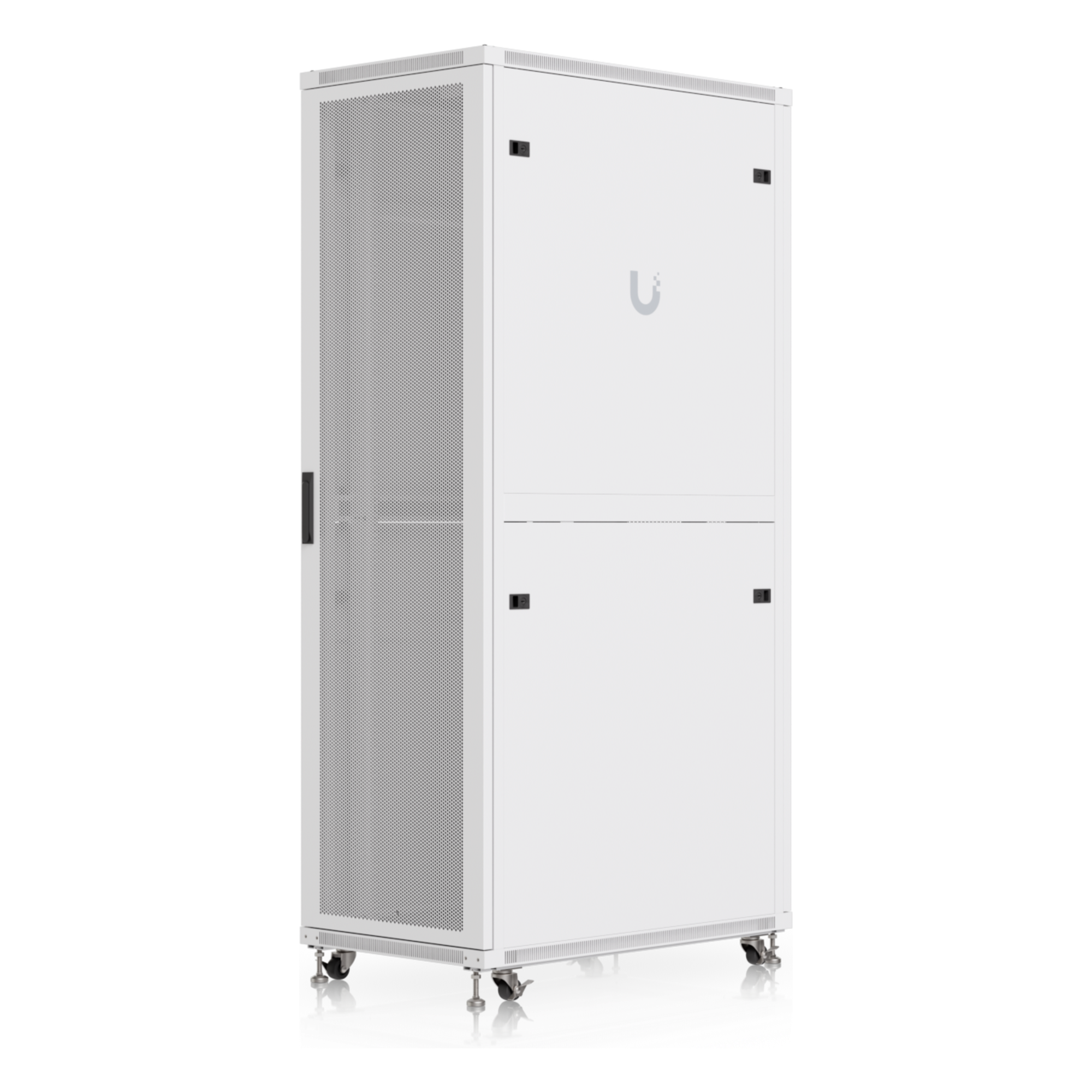 Gabinete de Rack 42U / Acero SPCC / Carga 800 kg (1763.7 lb) Estática / Profundidad Ajustable / Puertas Perforadas / Ruedas con Seguro