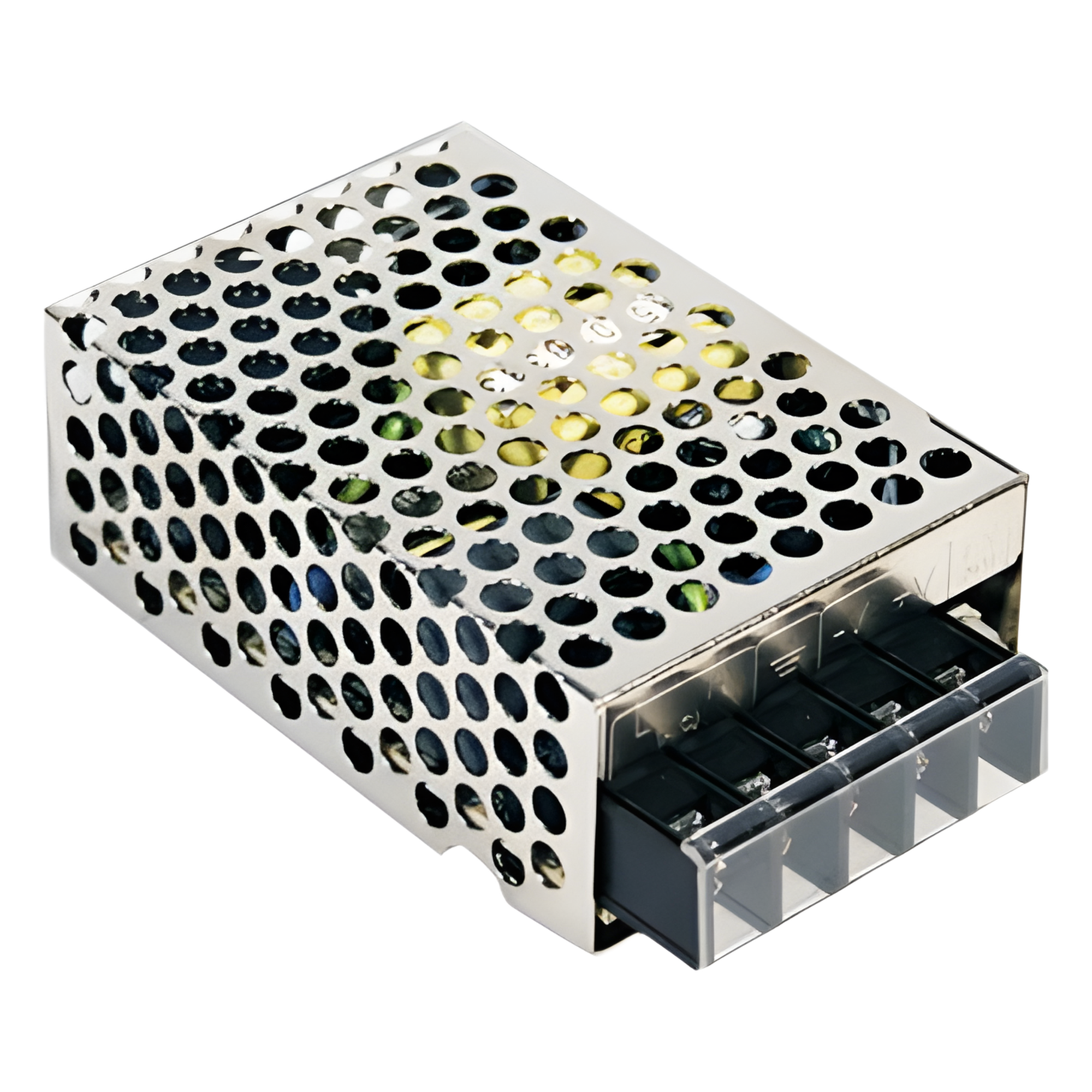 Fuente de Poder Conmutada / 25W / 24Vcc / 1.1A / 100-240Vca / 51x28x78 mm / 2.0x1.1x3.1 in — MEANWELL · SKU RS-25-24