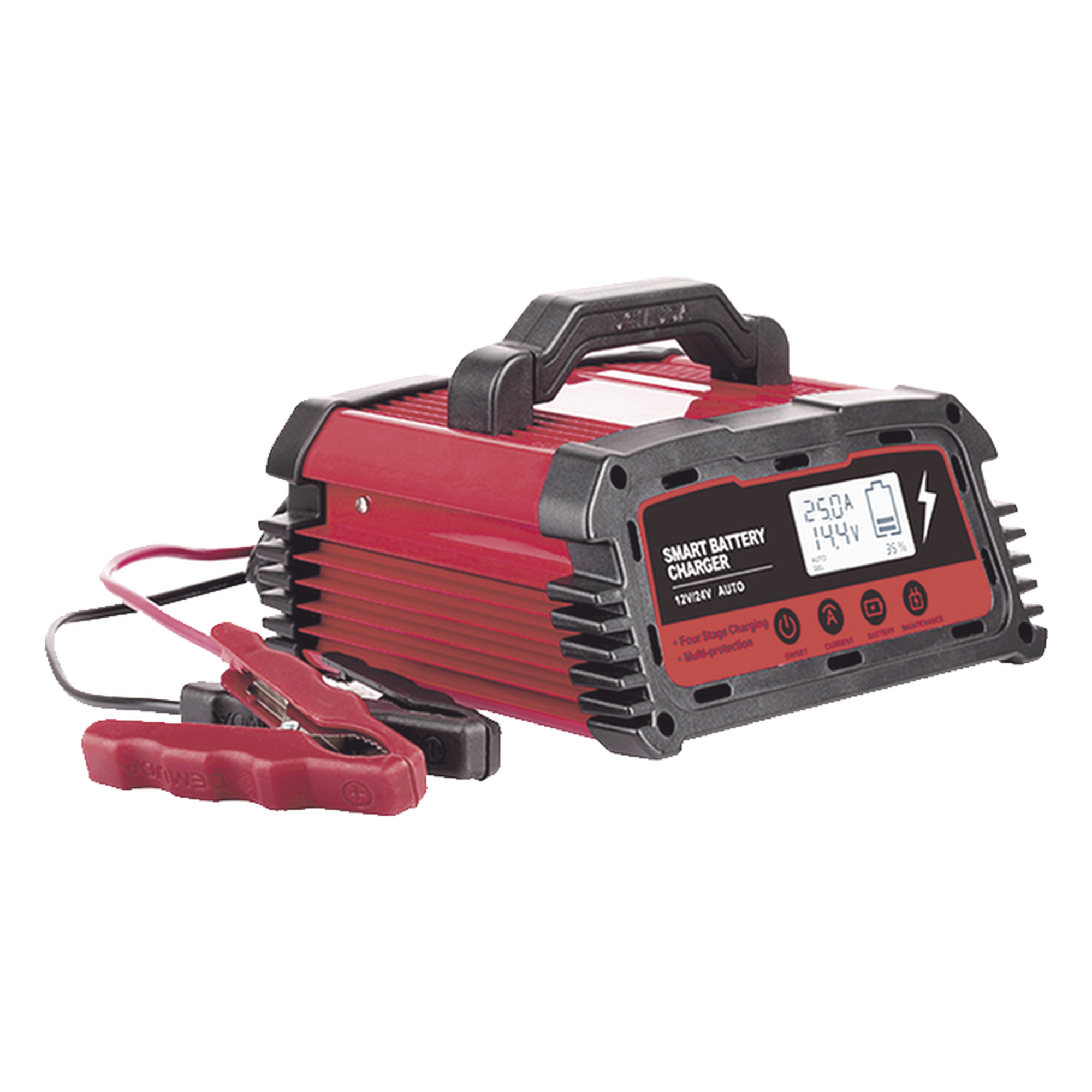 Cargador de Baterías / 12 o 24 Vcc / 25 A / Hasta 250 Ah / Display LCD / Entrada Universal AC 110-220 V — EPCOM POWERLINE · SKU CHR-250