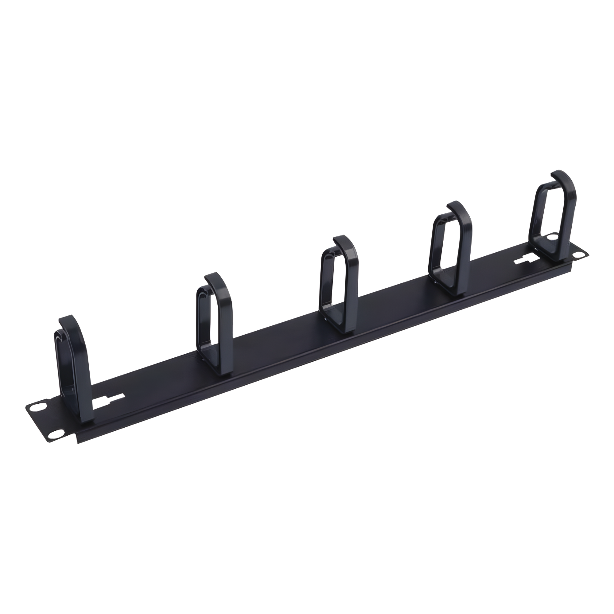 Organizador de Cables / 5 Anillos Removibles / 1U / 19" / Montaje Vertical u Horizontal / Acero con Ganchos ABS / Espaciado 4" — LINKEDPRO BY EPCOM · SKU LP-CM-01