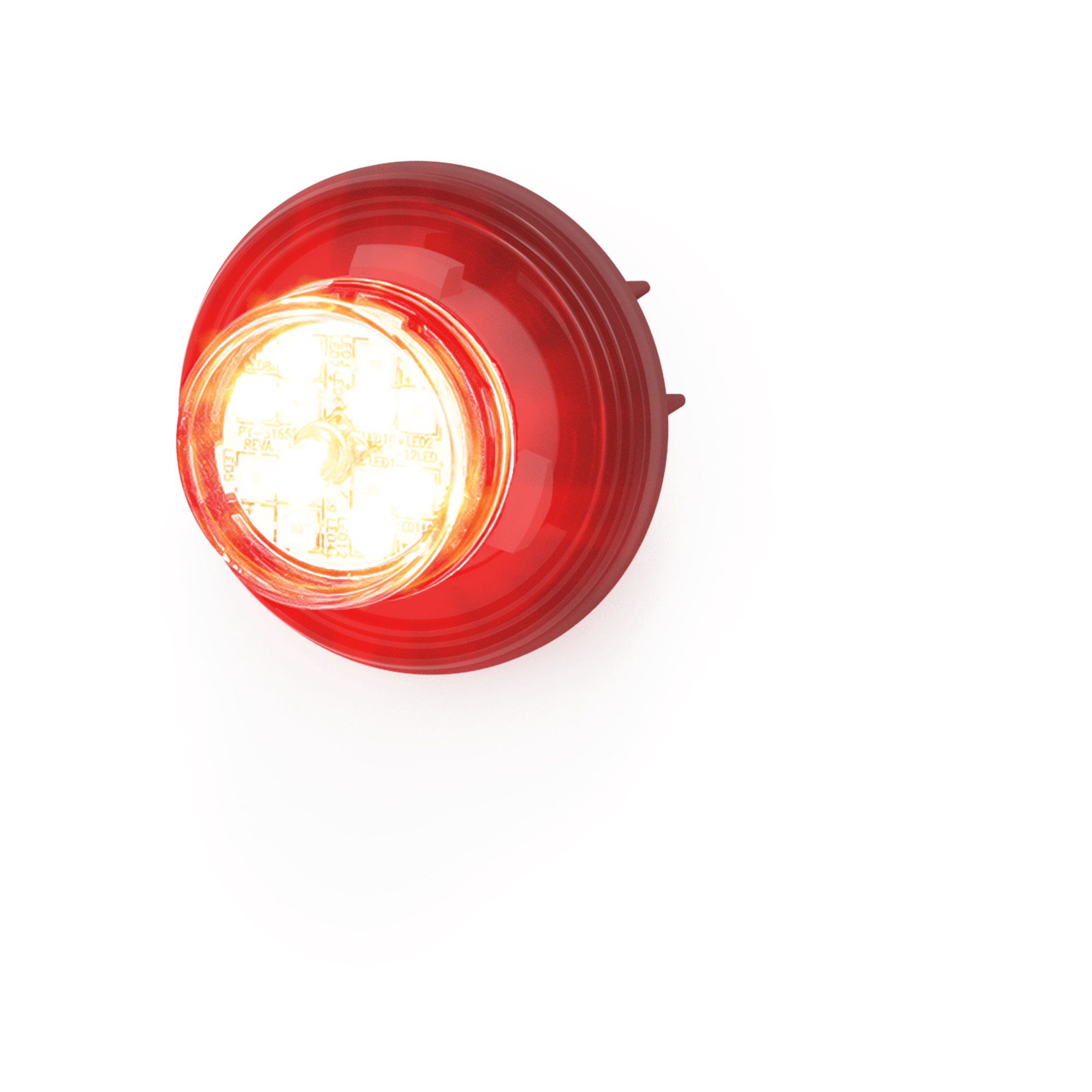 Estrobo LED Oculto / 12 LEDs / Rojo/Azul / 12-24 V DC / Lente Transparente / Bisel Negro — ECCO · SKU CD9012RB