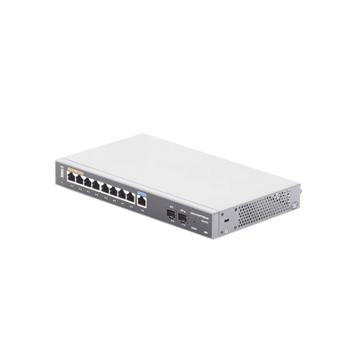 Router Gigabit VPN / Balanceador de cargas / 60,000 sesiones NAT /  9 puertos 10/100/1000 Mbps + 2 puertos SFP (WAN/LAN) / 1 puerto entrada PoE(af/at) / 2 puertos salida PoE (af/at) / Compatible con GWN Cloud.