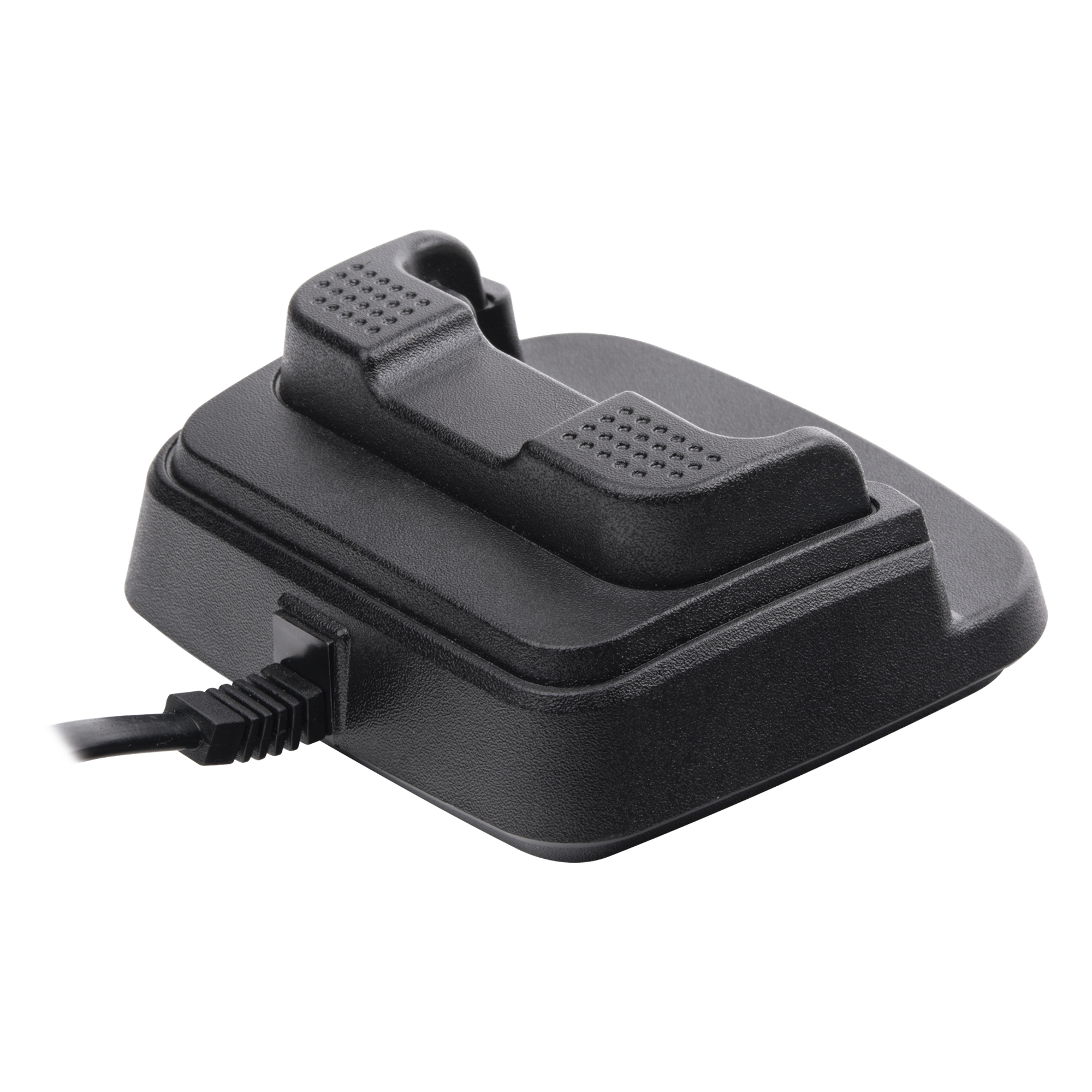 Cargador de escritorio / Entrada 110-220 VCA / Salida 5 VCD 300 mA / Tiempo de carga 4 h / 3.1 x 3.3 x 1.6 in