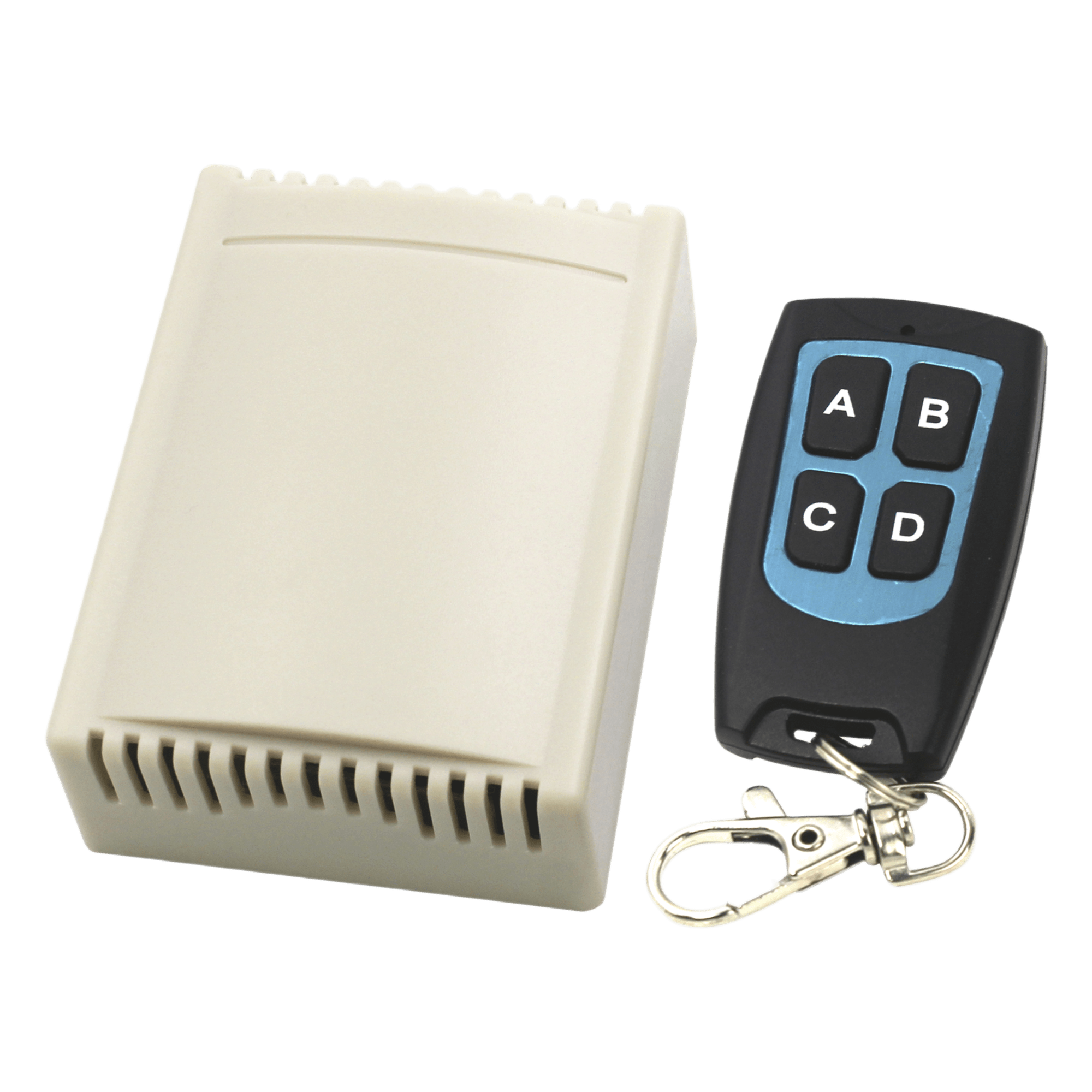 Receptor de 4 Canales / 433.92 MHz / 40 Transmisores / 12VDC / Alcance 30 m / 81x38x22 mm (3.2x1.5x0.9 in) — ACCESSPRO · SKU ACCESS8074P