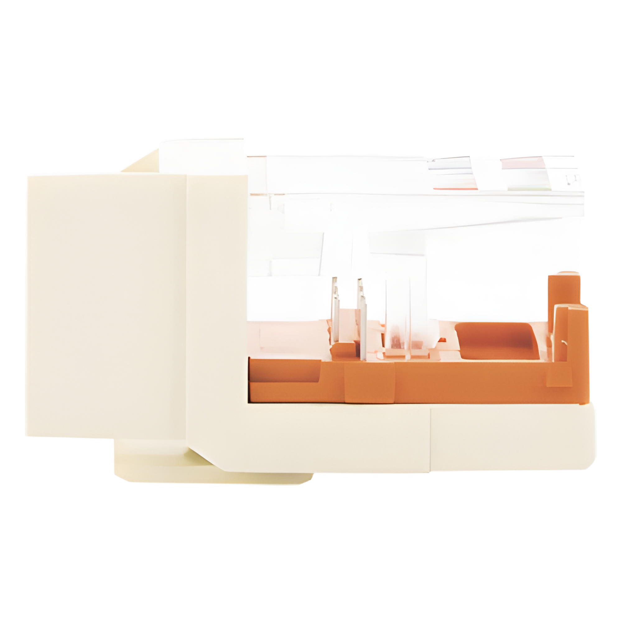 Jack Keystone / Cat 5e / 8P8C / Leadframe / T568A-B / Sin Blindaje / Blanco Mate