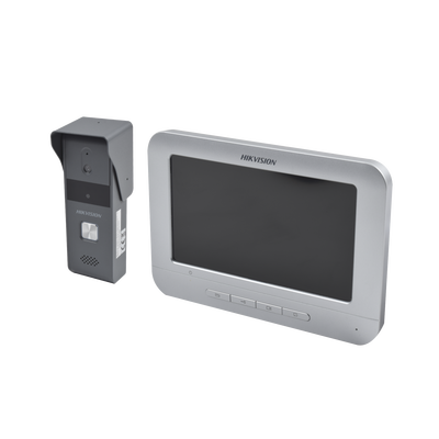 Kit de Videoportero Analógico con Pantalla LCD a Color de 7" / Frente de Calle para Exterior IP65 / Salida de Relevador 