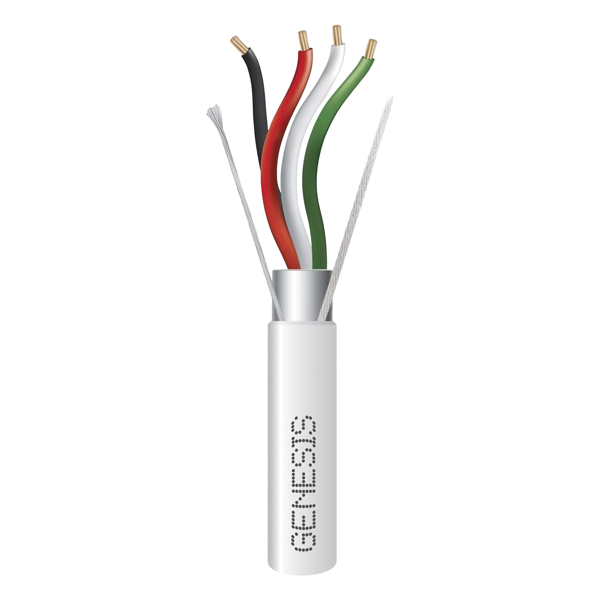 Cable para Alarma / 4x22 AWG / Blindado / Riser / 305 m (1000 ft) / Resistente a Luz Solar — GENESIS · SKU 2204-1101