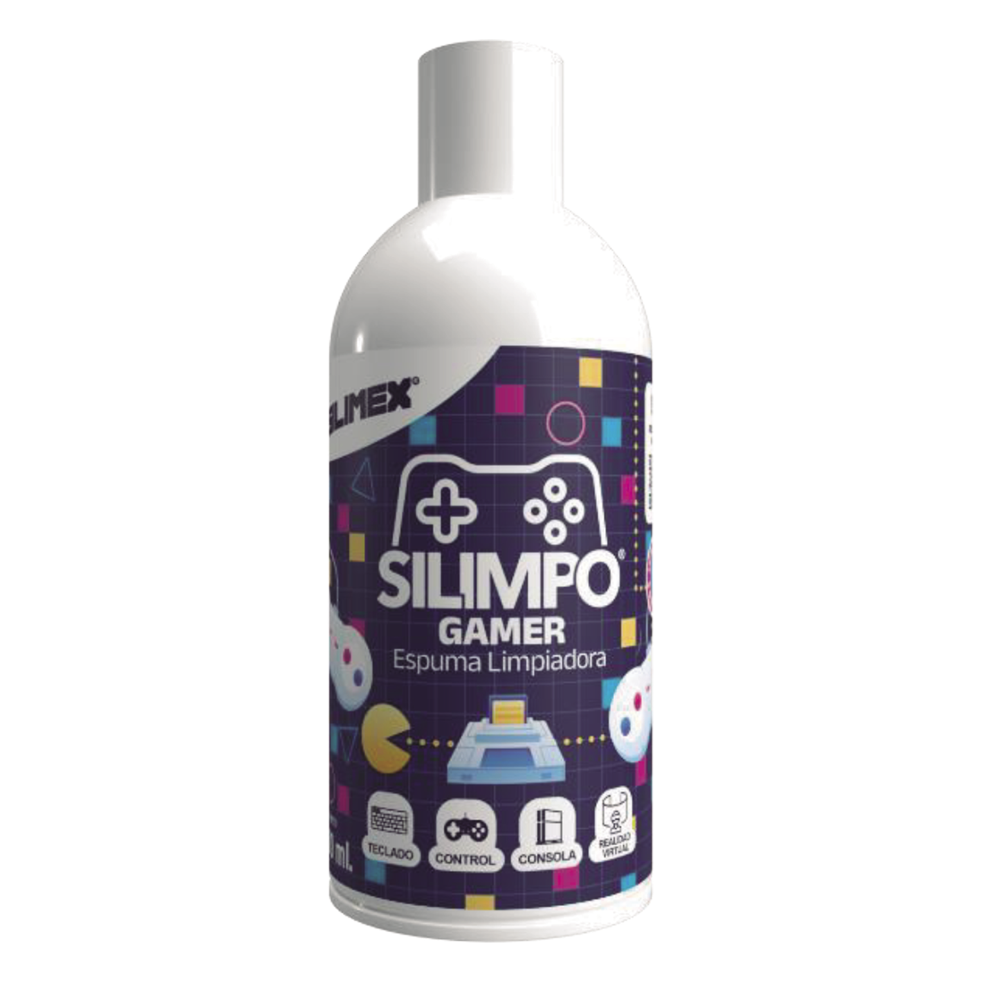 Espuma de Limpieza / Anti-Estática / Protección UV / Aroma Chicle / Gaming — SILIMEX · SKU SILIMPO-GAMER