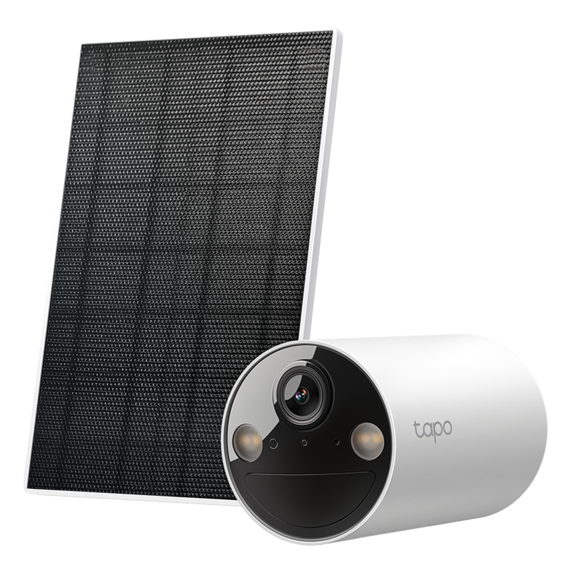 Kit Cámara Solar Tapo / 2K 3MP (2304×1296 px) / Visión Nocturna Color / Batería 6400 mAh 180 Días / IP65 / Panel Solar Integrado / Detección IA Personas / Audio Bidireccional