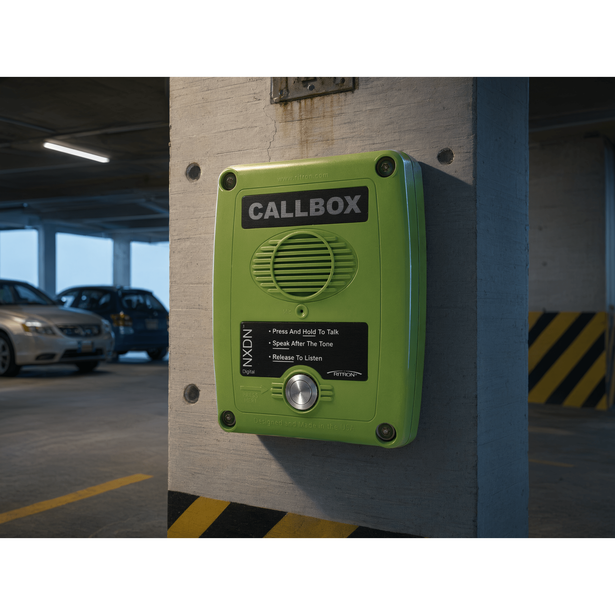 Callbox Digital NXDN / UHF 450-470 MHz / Gabinete Policarbonato / Alimentación Dual / Antena Interna / 1 Canal