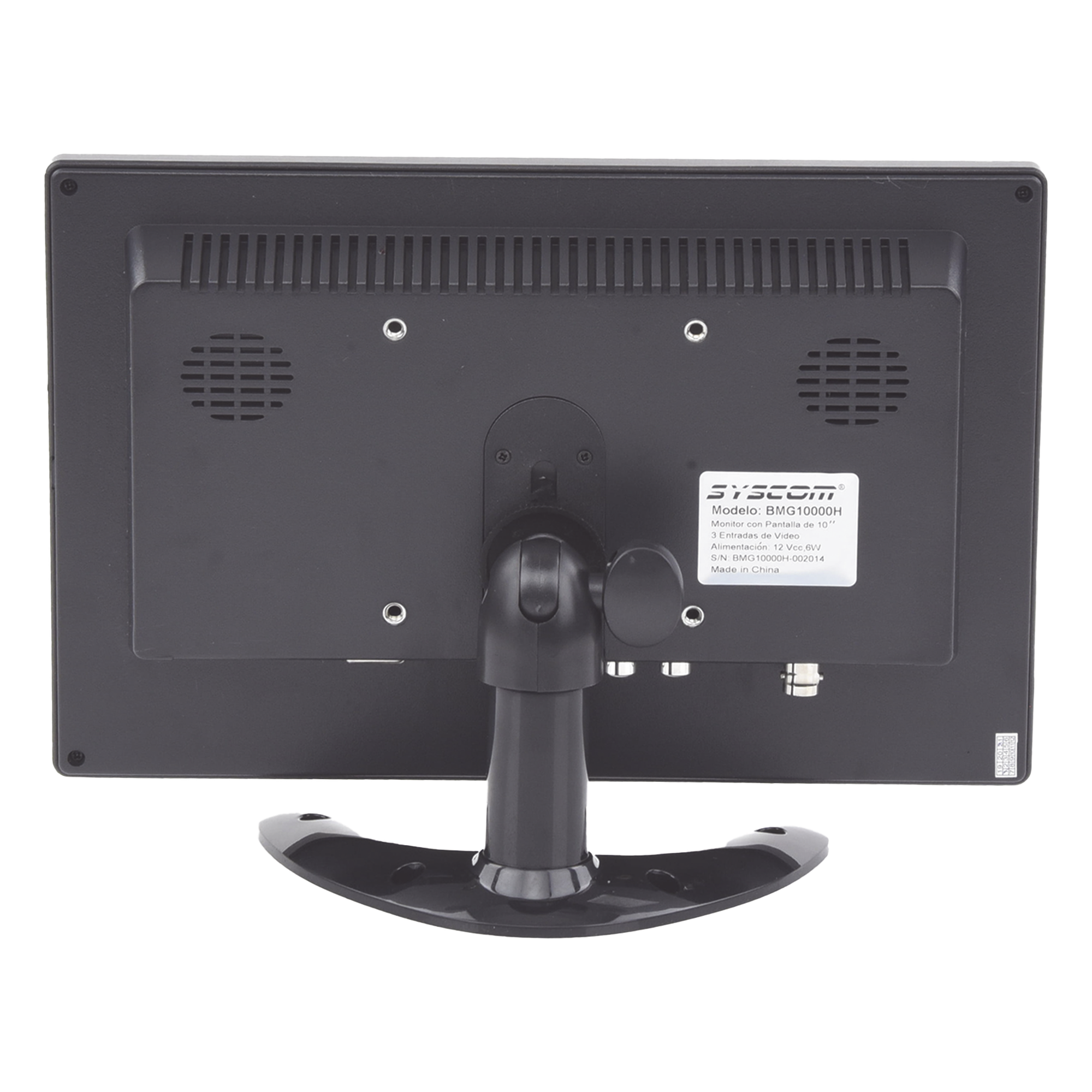 Monitor 10.1" TFT-LCD ideal para colocar en vehículos o DVR/NVR. Entradas de video HDMI, VGA y RCA (CVBS)