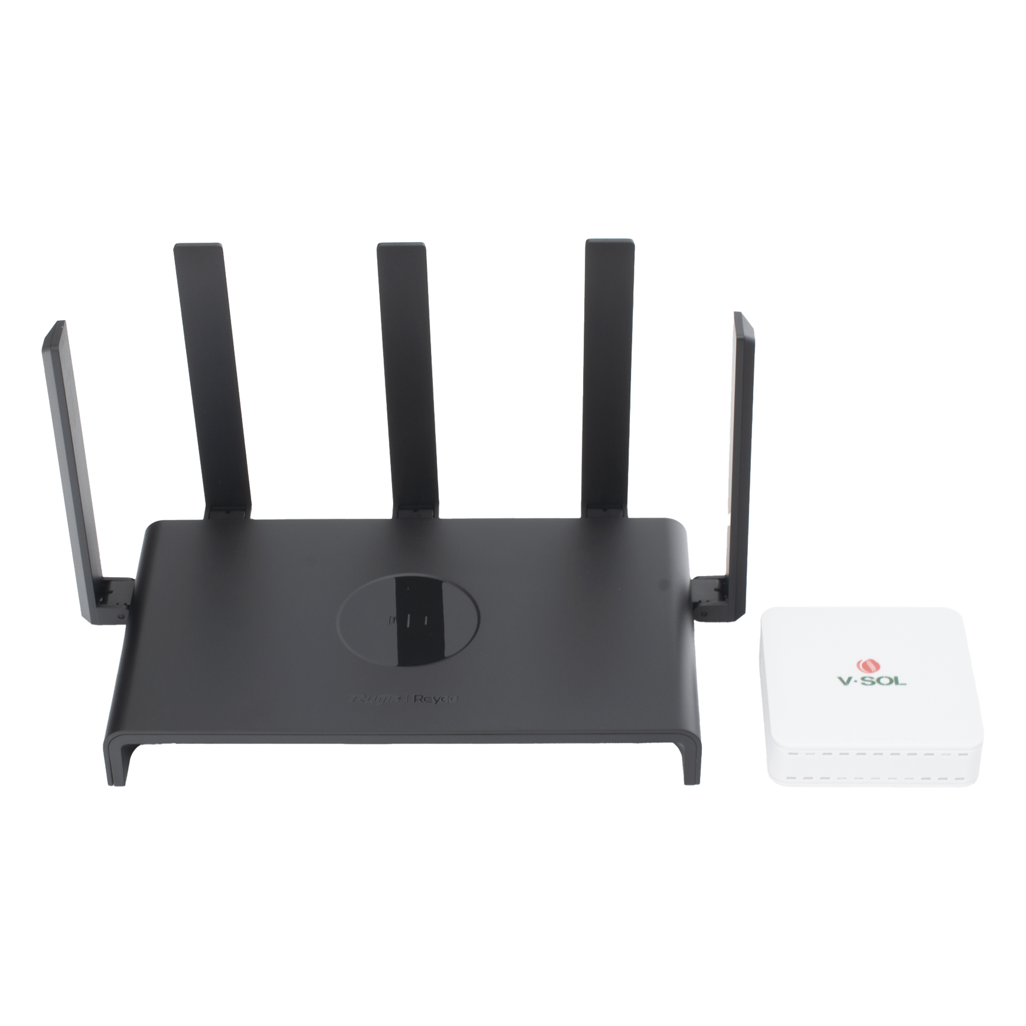 Kit ONU Bridge Dual GPON/EPON / Router Home Mesh Wi-Fi 5 / 2.4/5 GHz / 5 Antenas 4.5-5.5 dBi / Cobertura Extendida — RUIJIE · SKU KIT3-VPON-MESH