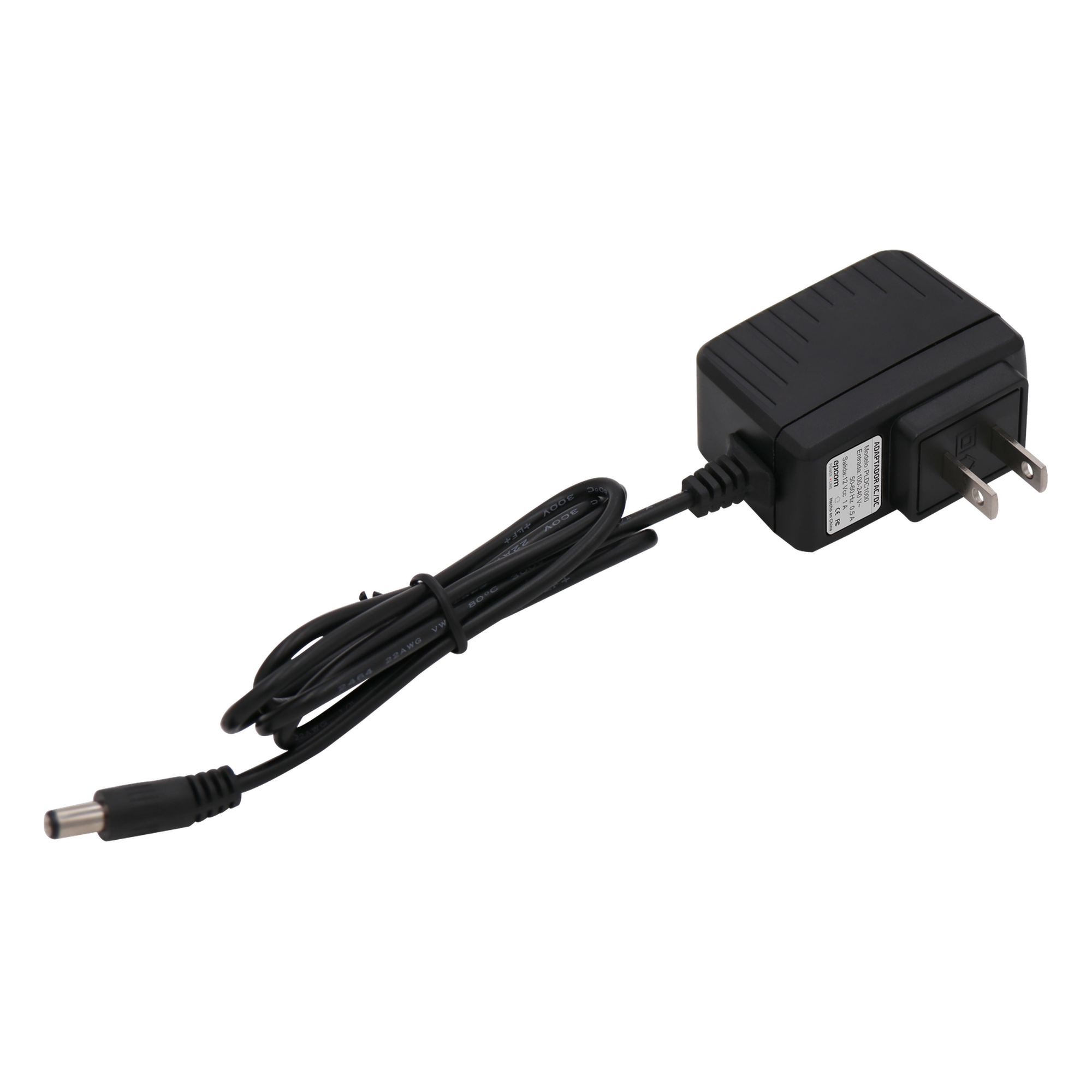 Fuente de Poder Regulada / 12 VCC @ 1 A / Entrada 100-240 VCA / Compacta 70x65x24 mm / Uso Interior — EPCOM POWERLINE · SKU PL-DC-1000
