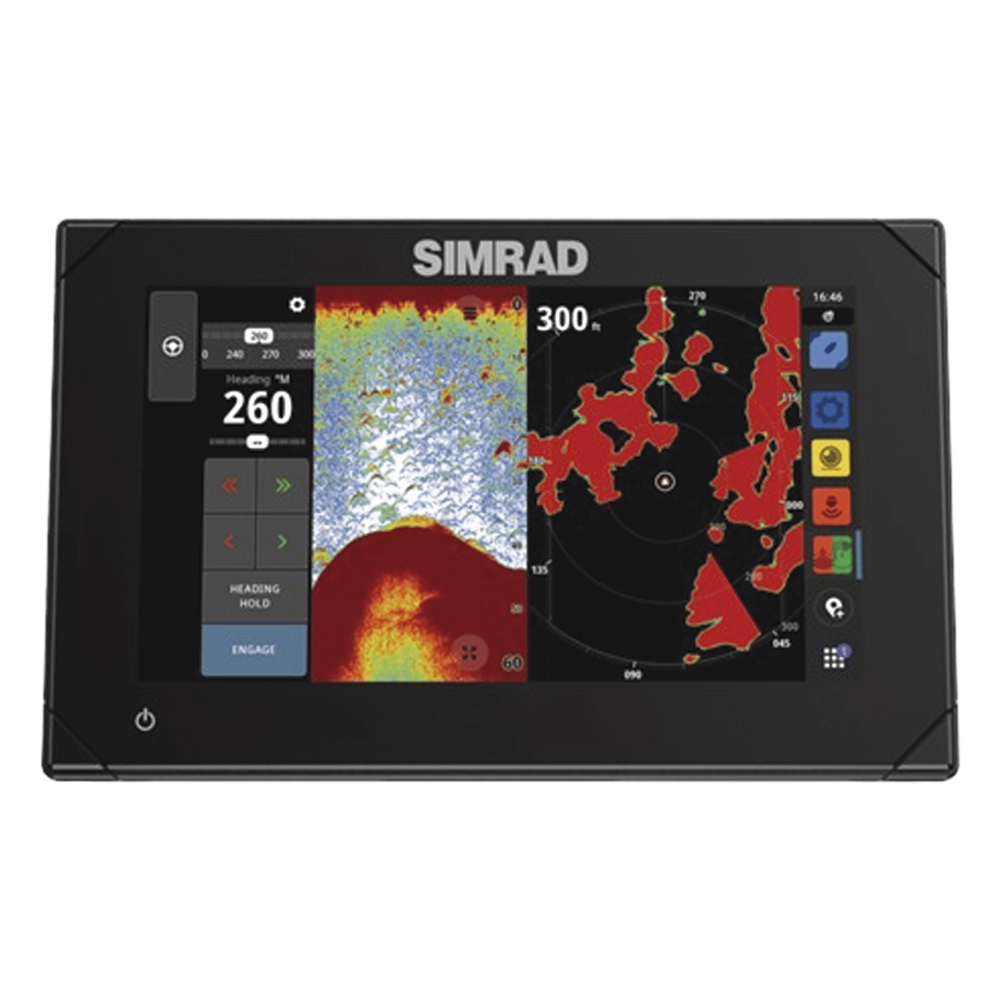 Pantalla de Navegación / 7 pulgadas / SolarMAX IPS HD / Integración Mercury SmartCraft / Radar HALO / NMEA 2000 / Wi-Fi y Ethernet — SIMRAD · SKU 000-15215-001