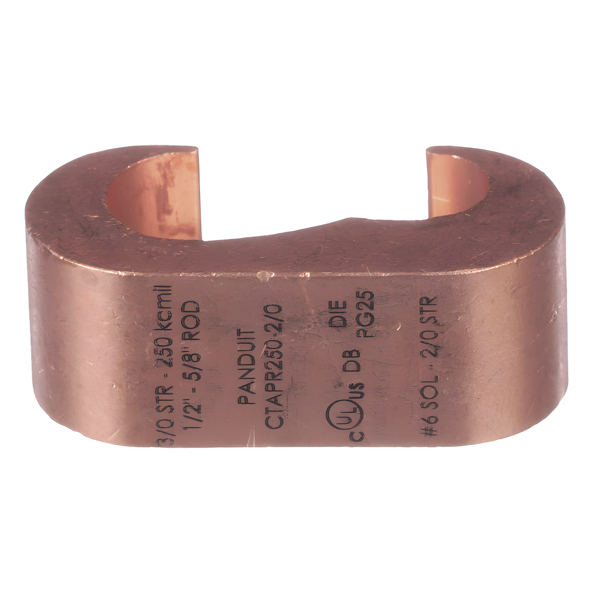 Conector de Compresión para Tierra / Estilo E / 3/0 AWG a 250 Kcmil / 36 kV / 90 °C / UL 486 / Direct Burial — PANDUIT · SKU CTAPR250-2/0-L