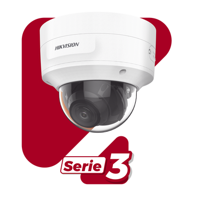 Domo IP 8 Megapixel (4K) / Lente Mot. 2.7 a 13.5 mm / 40 mts IR EXIR / Exterior IP66 / IK10 / DARKFIGHTER / Audio y Alarma I/O / PoE+ / ONVIF / Micro SD / 4 Analíticos: AcuSense, Deteccion Facial, Conteo de Personas por Cruce y Zona