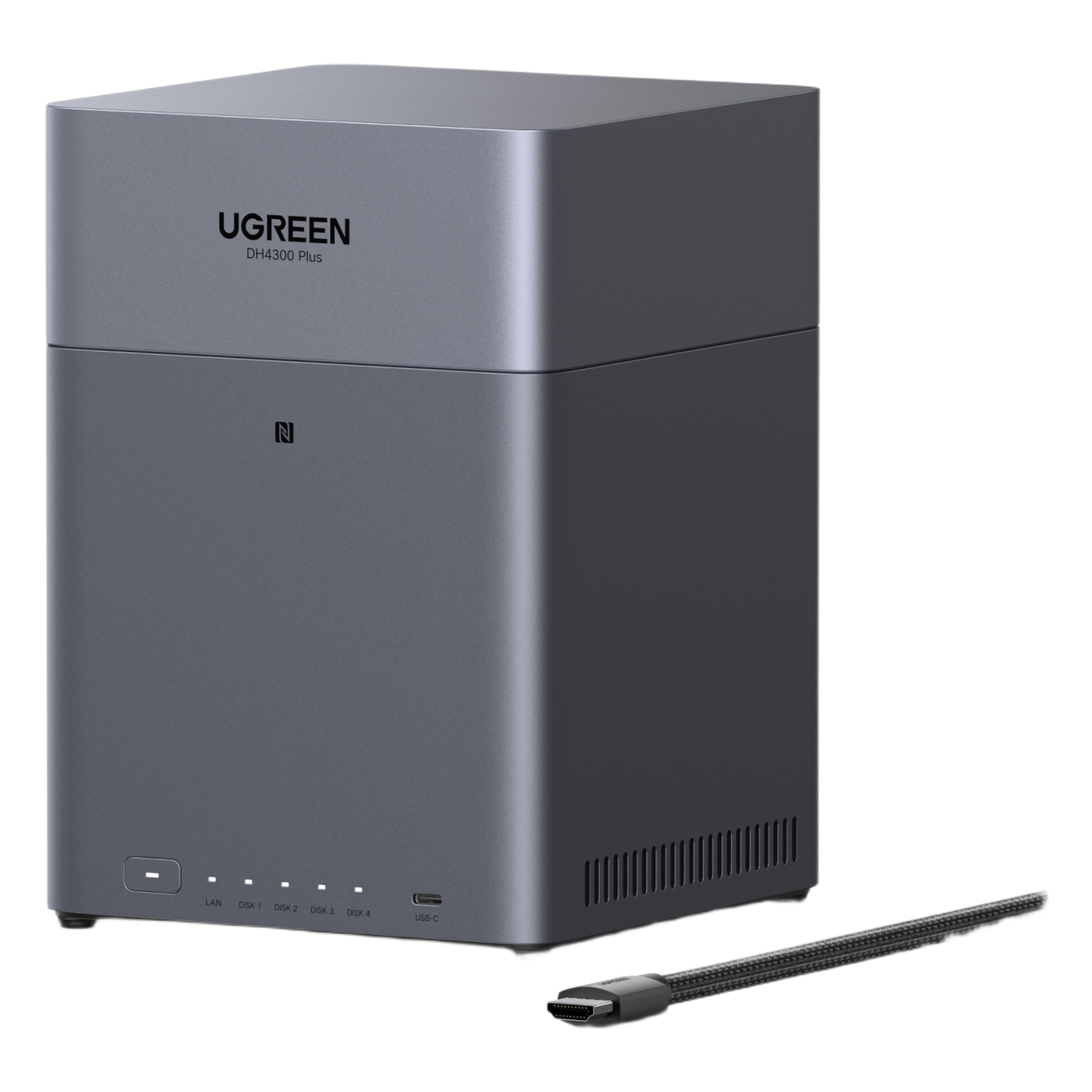NAS 4 Bahías / Procesador RK3588C / 8 GB RAM / 2.5GbE / HDMI 4K / USB 3.2 Type-C / RAID 0/1/5/6/10 — UGREEN · SKU 85449