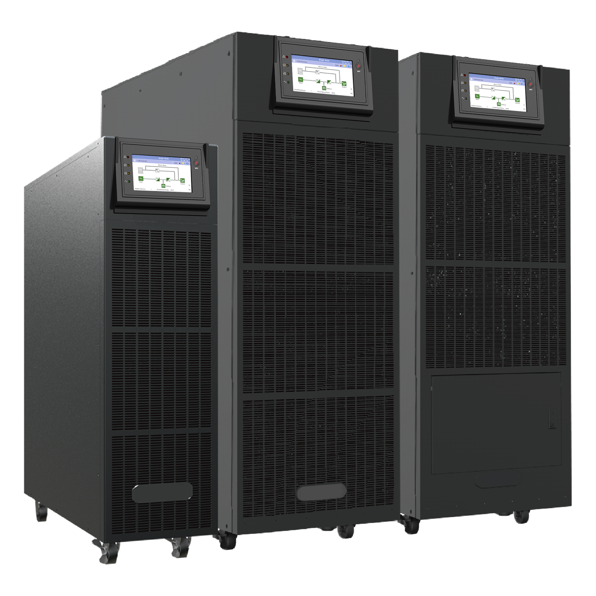 UPS Online de Doble Conversión / 15000 VA / 10000 W / Entrada Trifásica 200-240 Vac / Salida Trifásica 200-240 Vac / Onda Senoidal Pura / Torre o Rack 6 UR