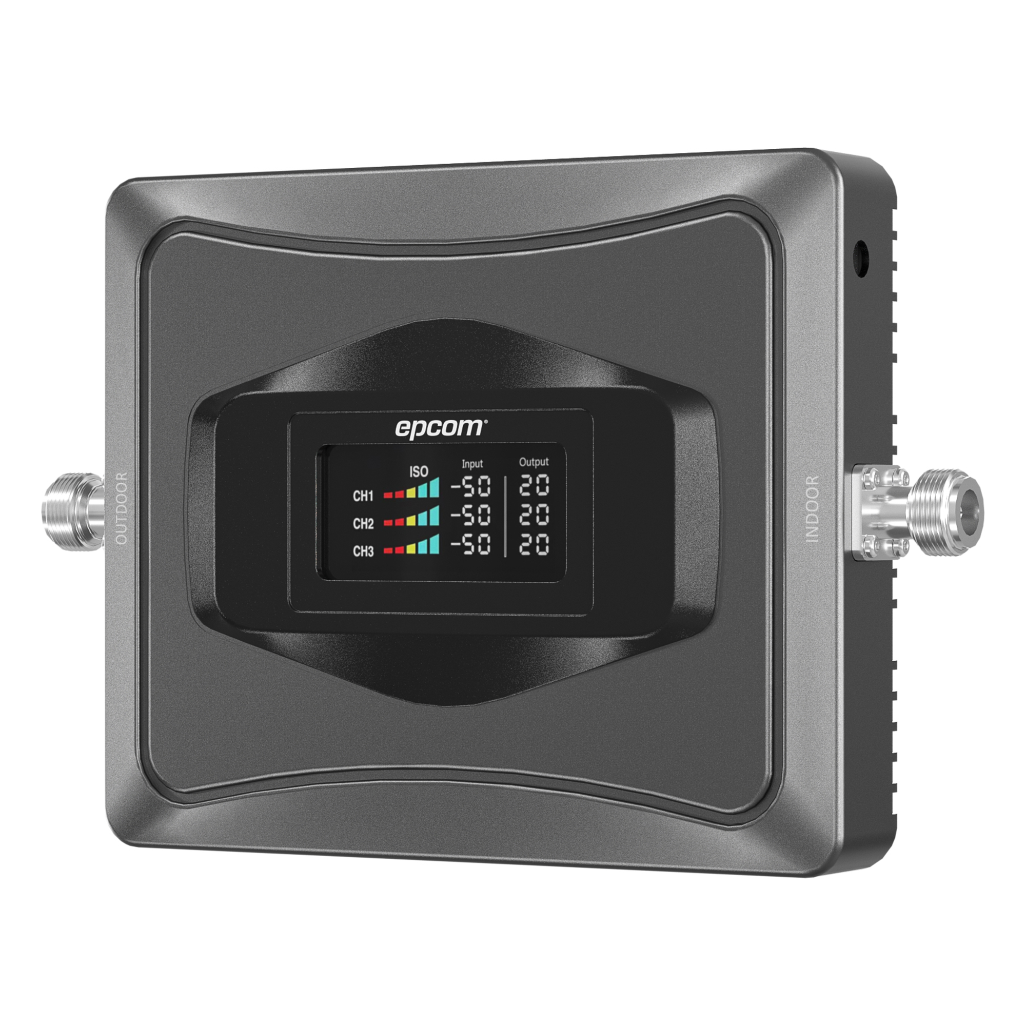 Amplificador de Señal Celular / Triple Banda 850/1900(+)/2100(+) MHz / Ganancia 68 dB / Cobertura 1000 m² (10764 ft²) / Compatibilidad Multioperador / Sin Configuración