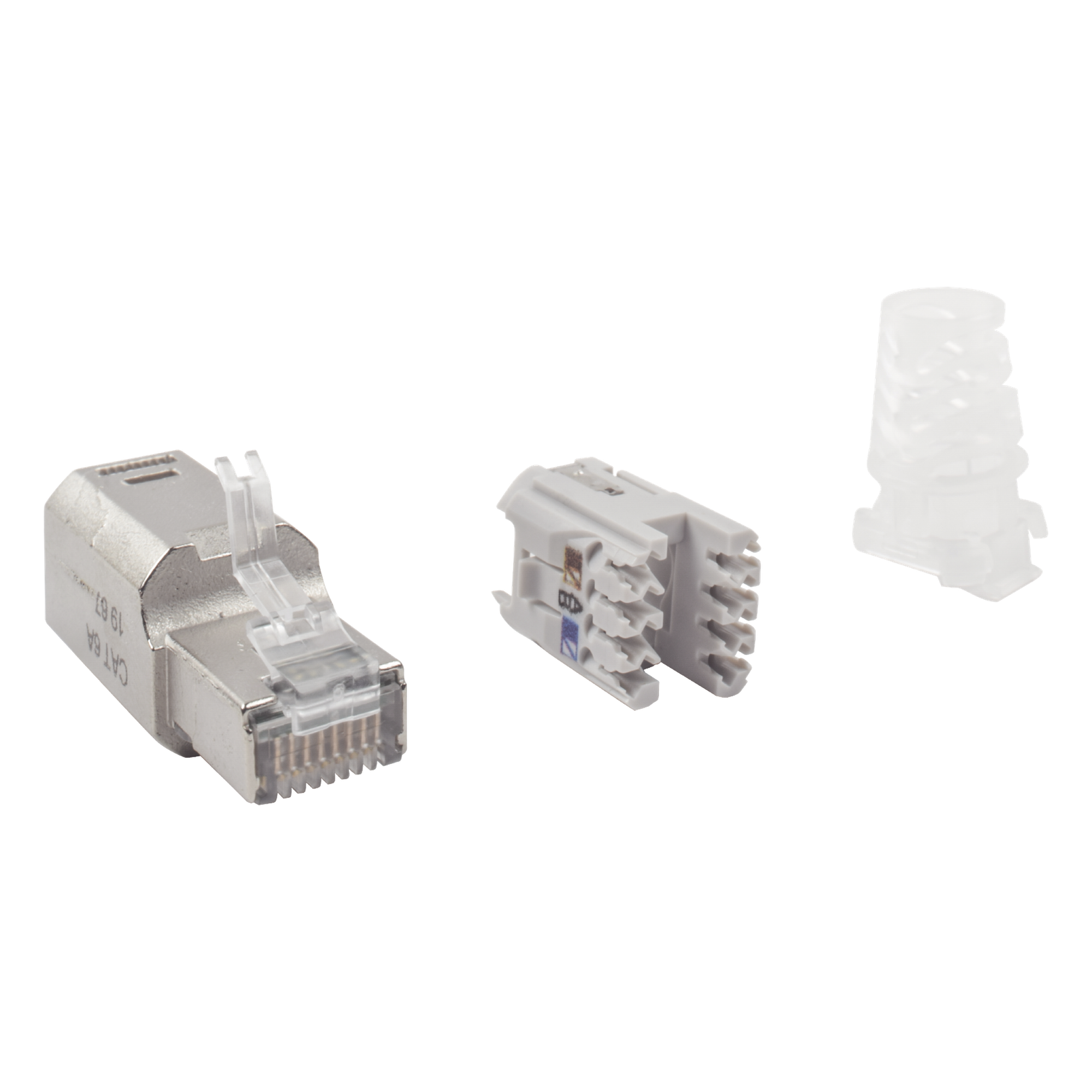 Conector RJ45 Cat6A Blindado / Terminación en Campo / 10 Gbps / Sin Clip Protector / UL 2043 Plenum — SIEMON · SKU ZP1-6AS-00S