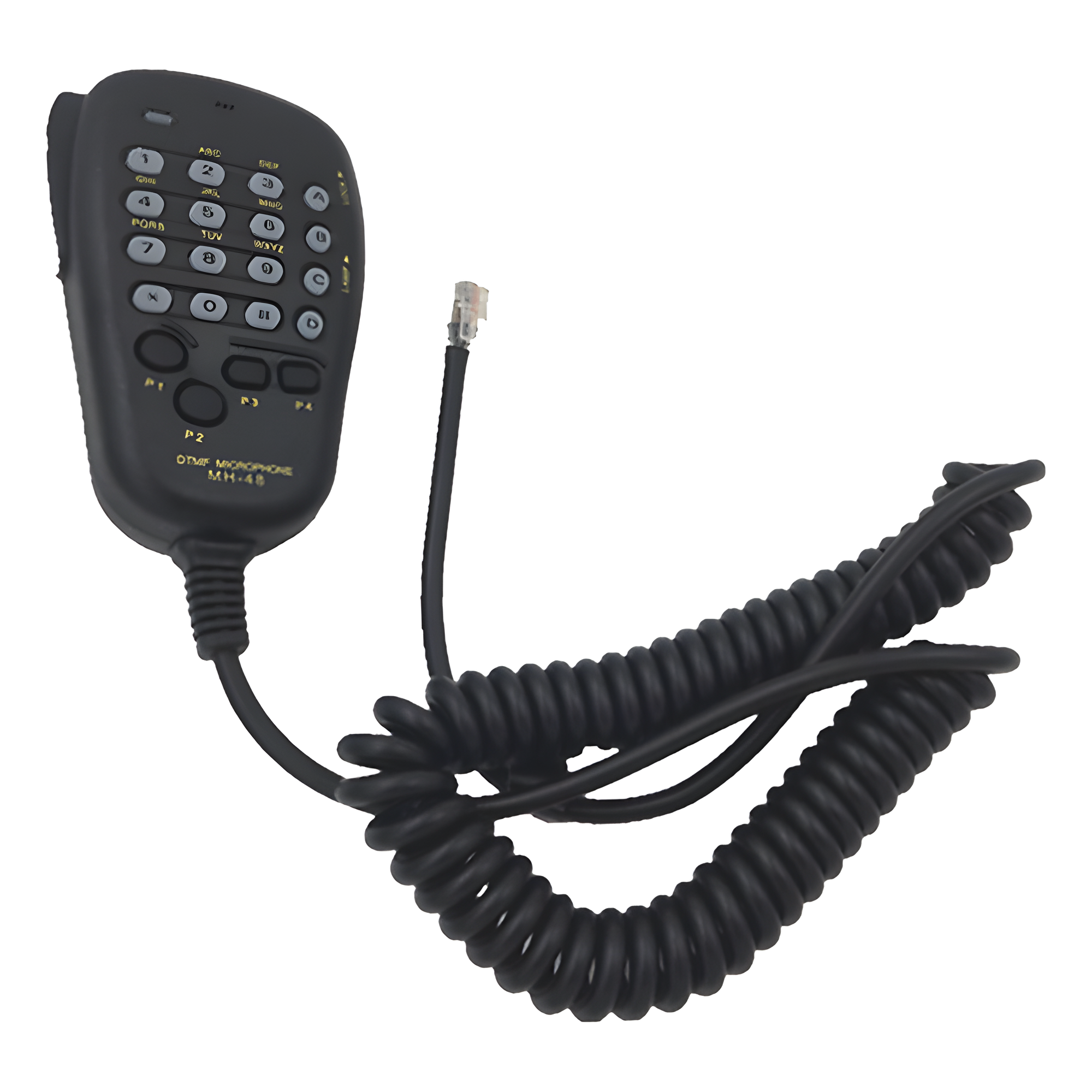 Micrófono para Radio Móvil / Conector RJ-45 de 6 Pines / Teclado Retroiluminado / IP54 / Cable Kevlar 40 kg — TXPRO · SKU TXY220