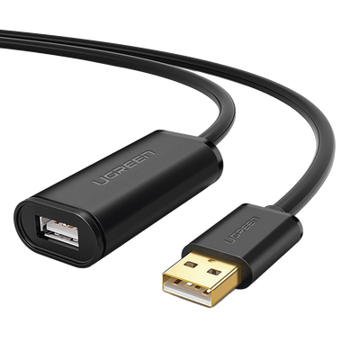 Cable de Extensión Activo USB 2.0 / 10 m (32.8 ft) / Macho-Hembra / Amplificador de Señal / 480 Mbps / Blindaje Triple — UGREEN · SKU 10321