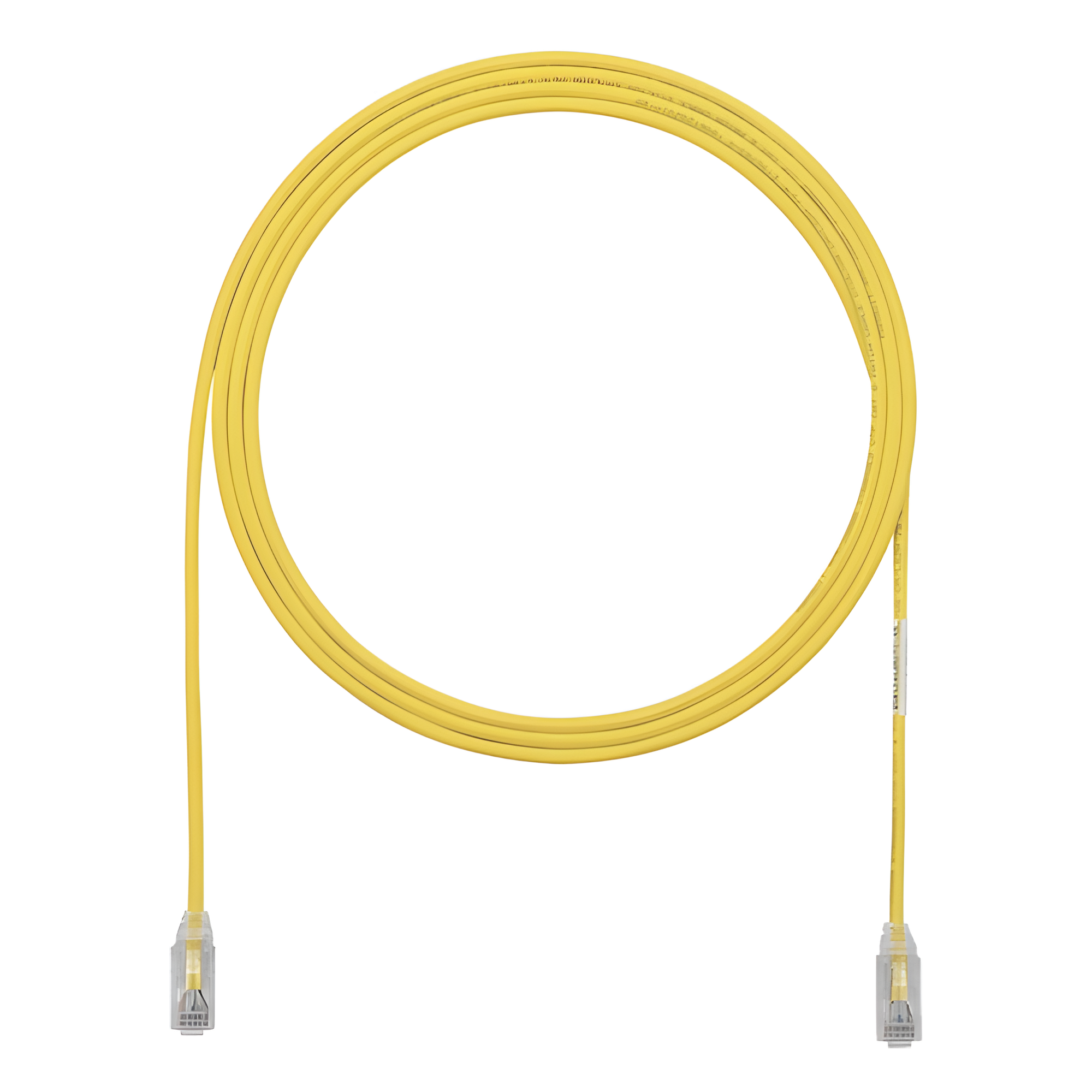 Cable de Parcheo Cat6 / UTP 28AWG / 3.8 mm Diámetro / 0.91 m (3 Pies) / Amarillo / CM-LSZH / PoE BT — PANDUIT · SKU UTP28SP3YL