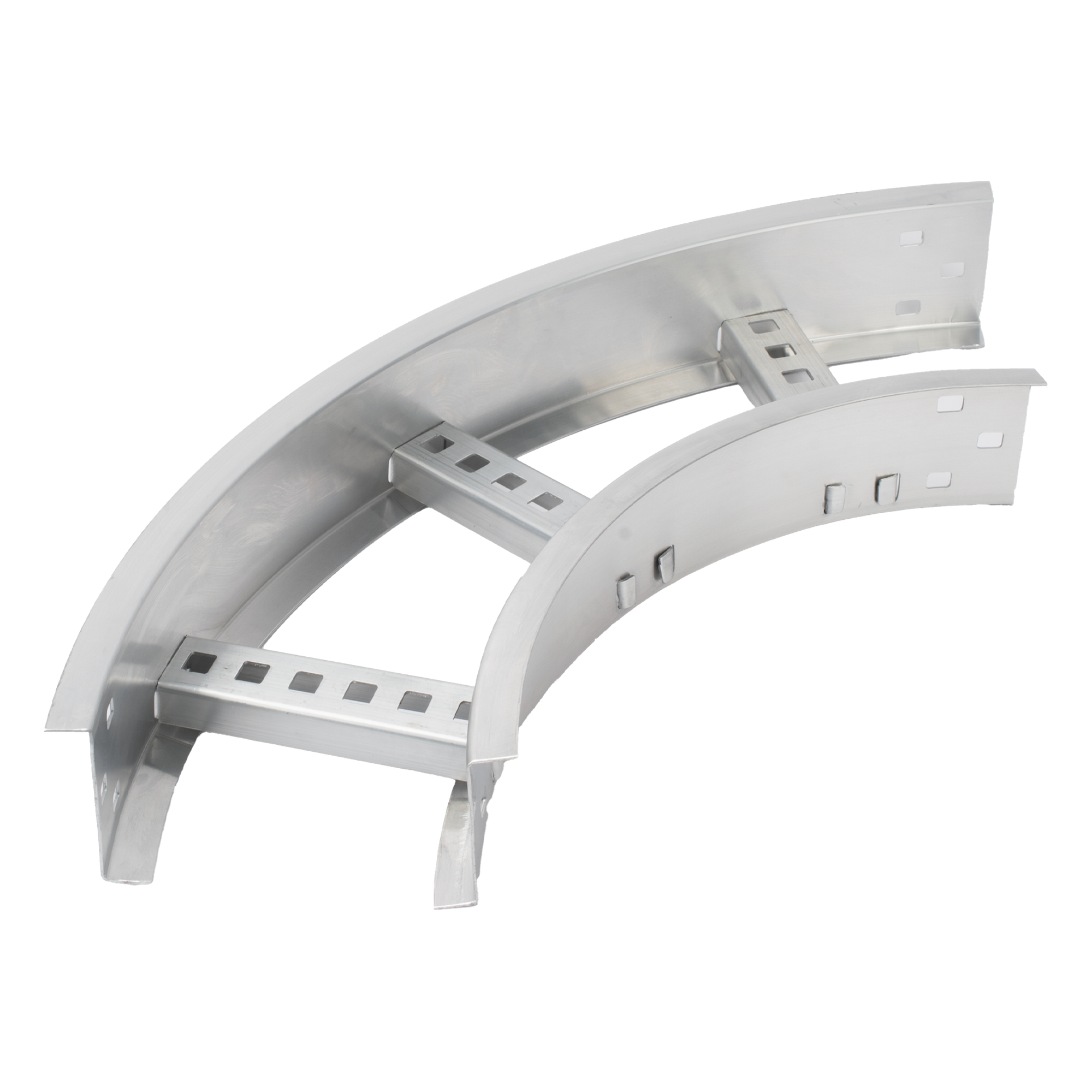 Curva Horizontal de Aluminio / Perfil Z / Peralte 3 1/4" / Ancho 6" / Radio 8" / 90° / Incluye Tornillería — CHAROFIL · SKU CHC908R8X6AK