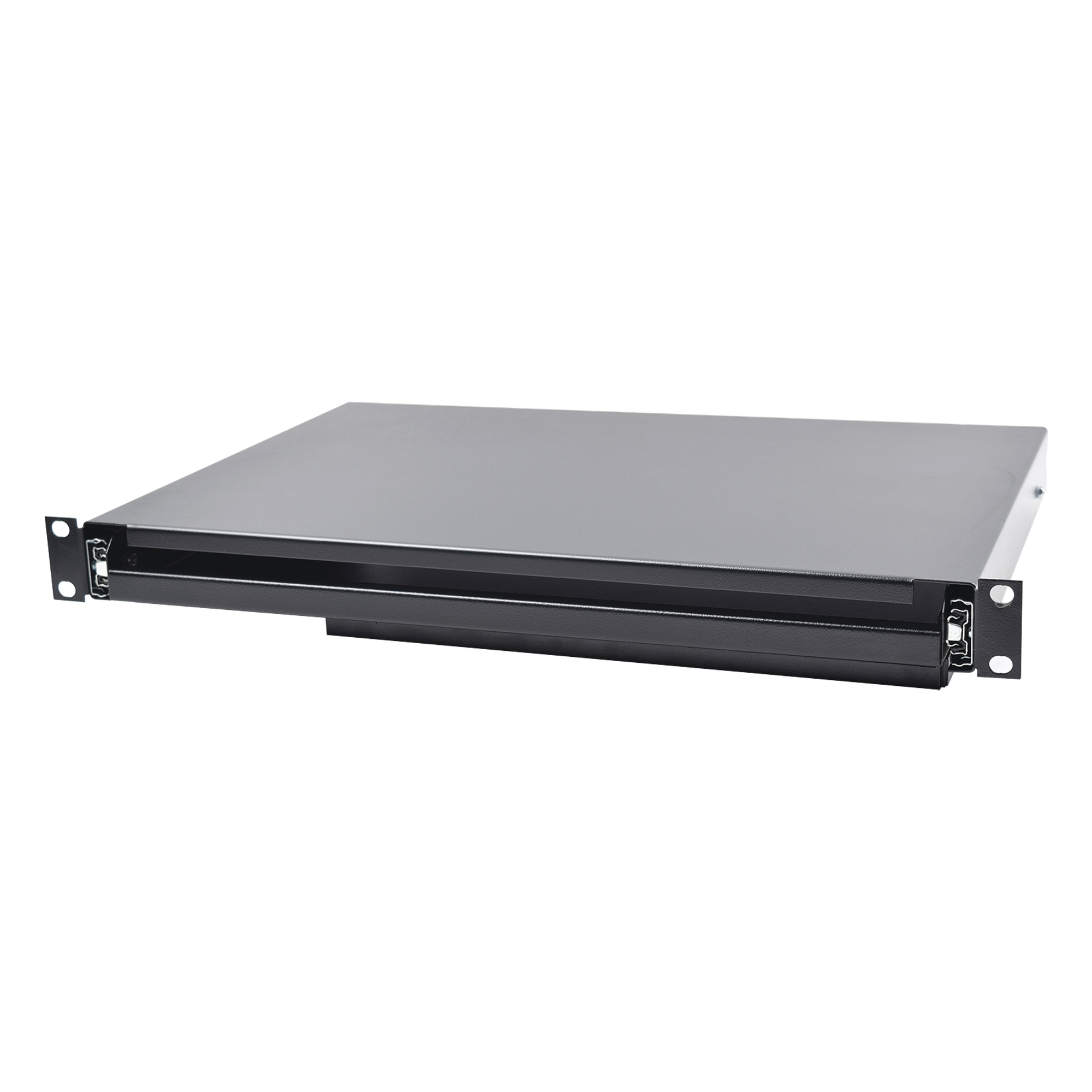 Charola Abatible para Teclado y Ratón / Rack 19" / 1U / Superficie Antideslizante / Instalación Rápida