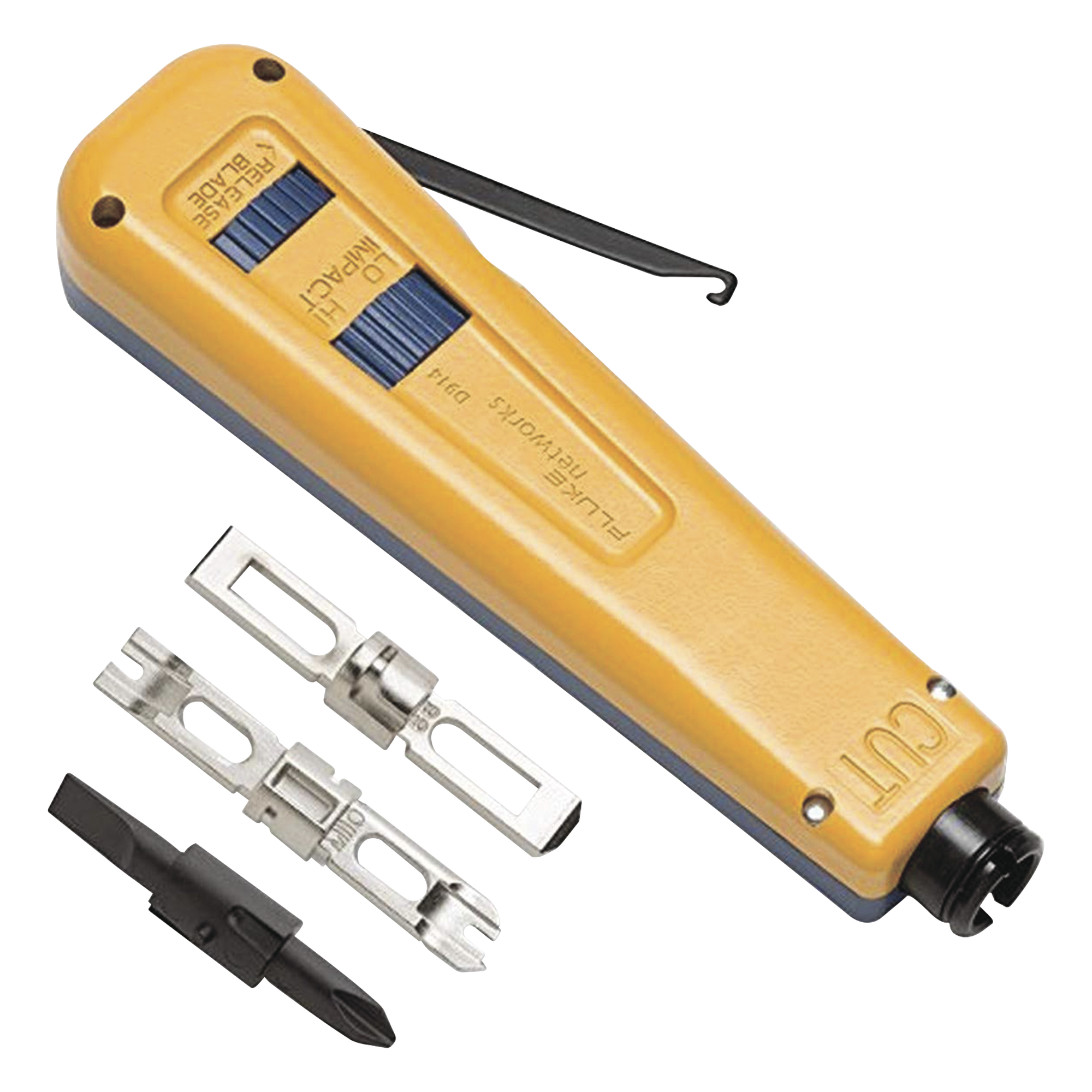 Herramienta de Impacto / Crimpadora D914 / Cuchilla Eversharp 110/66 / AWG 22-26 / Mango Ergonómico Antifatiga — FLUKE NETWORKS · SKU 10051501
