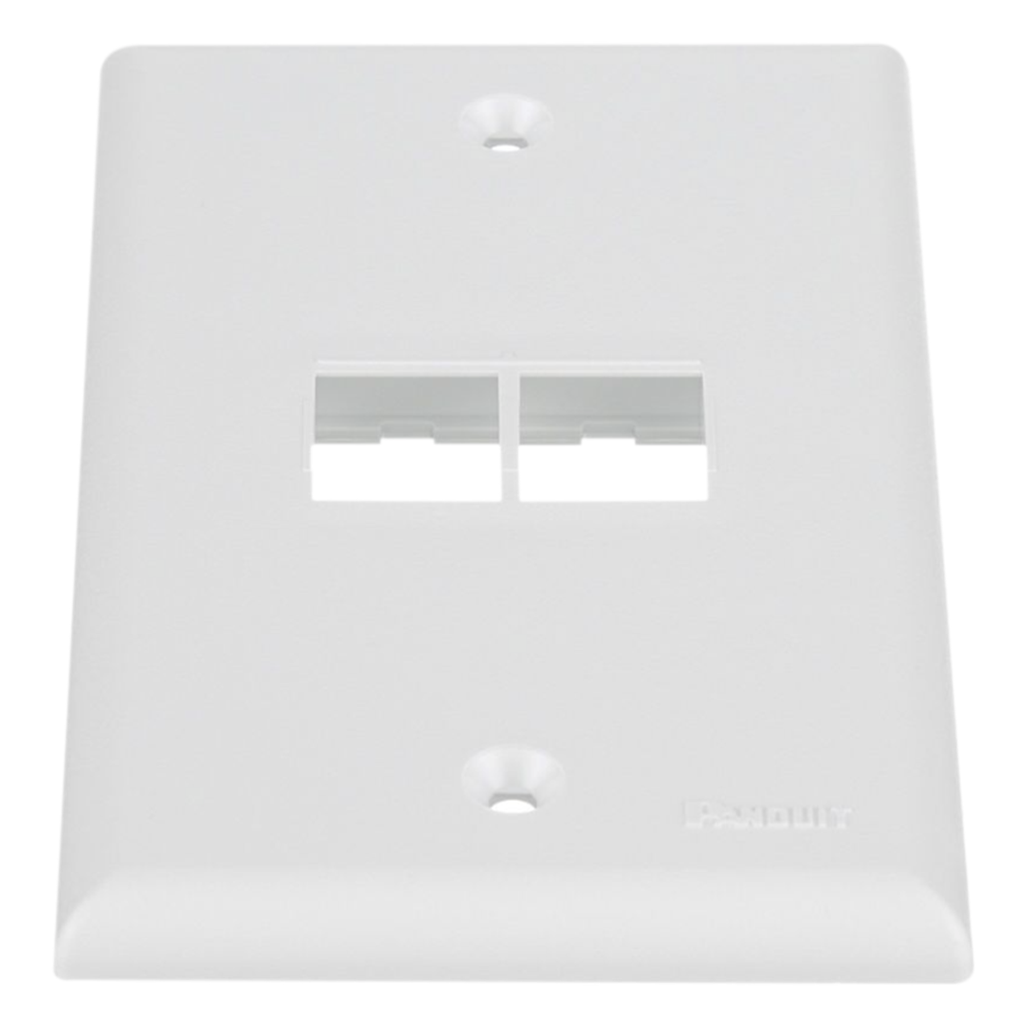 Placa de Pared Vertical / 2 Puertos Keystone / Montaje Vertical / 69.8 x 114.3 mm / 2.75 x 4.5 pulg. / Blanco — PANDUIT · SKU NK2FNWH