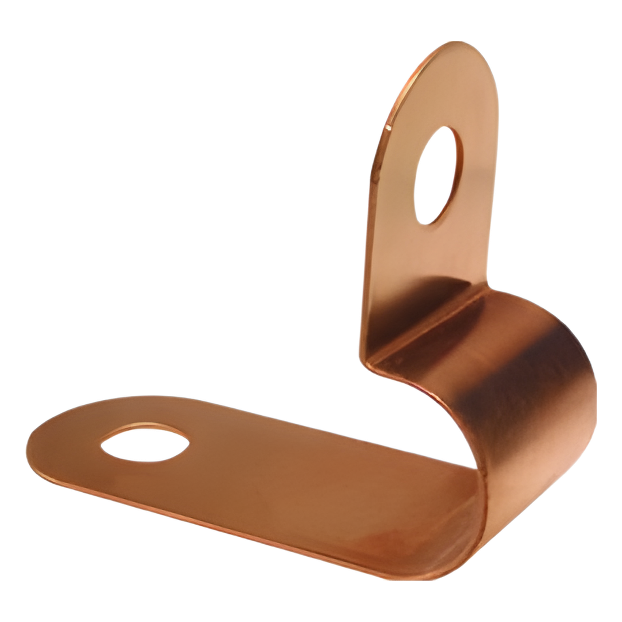 Abrazadera de Cobre / 23.90 mm Base / 254 mm Largo / 62.49 mm Altura / Fijación de Cable a Pared — TOTAL GROUND · SKU TG-ACP